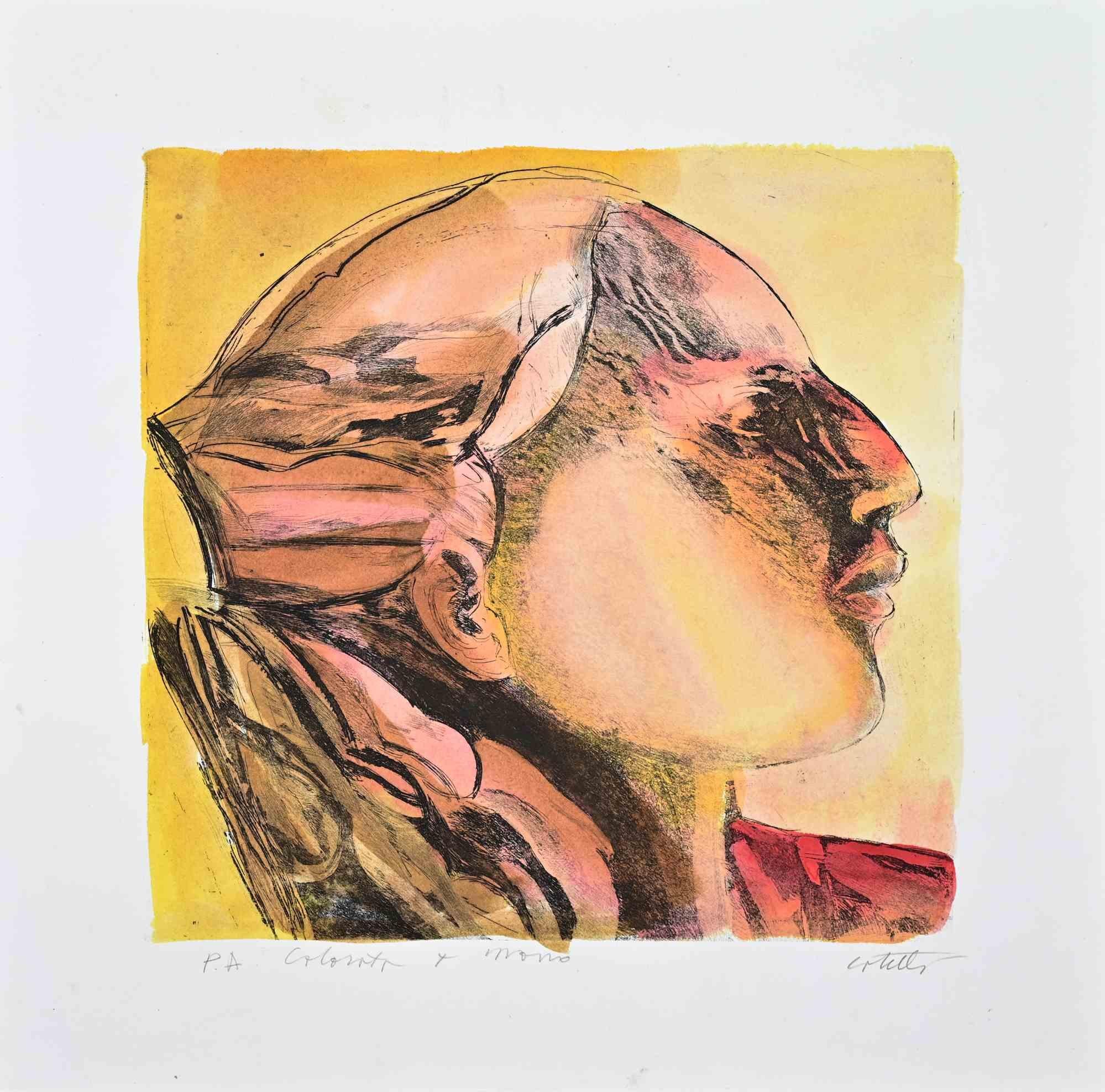 Etching and aquatint on paper.

Artist proof.

Hand signed in pencil.

Very good condition except for some minor foxing.