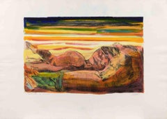 Two Reclined Figures - Etching - 1980s