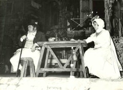 Aldo Fabrizi y Nino Manfredi en...- Foto de época de Guglielmo Coluzzi - Años 70