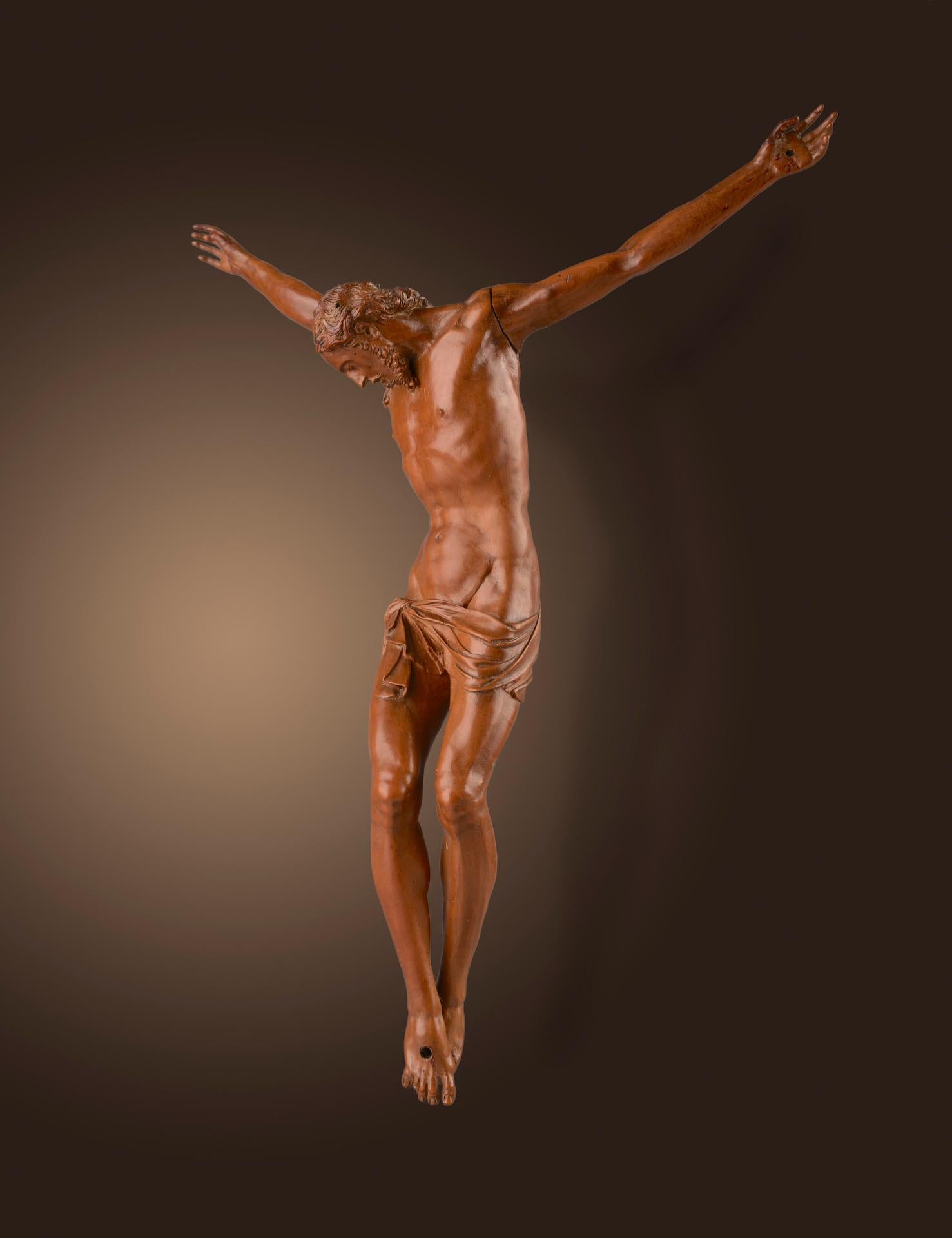 Corpus Christi  - Brown Figurative Sculpture by Guglielmo della porta