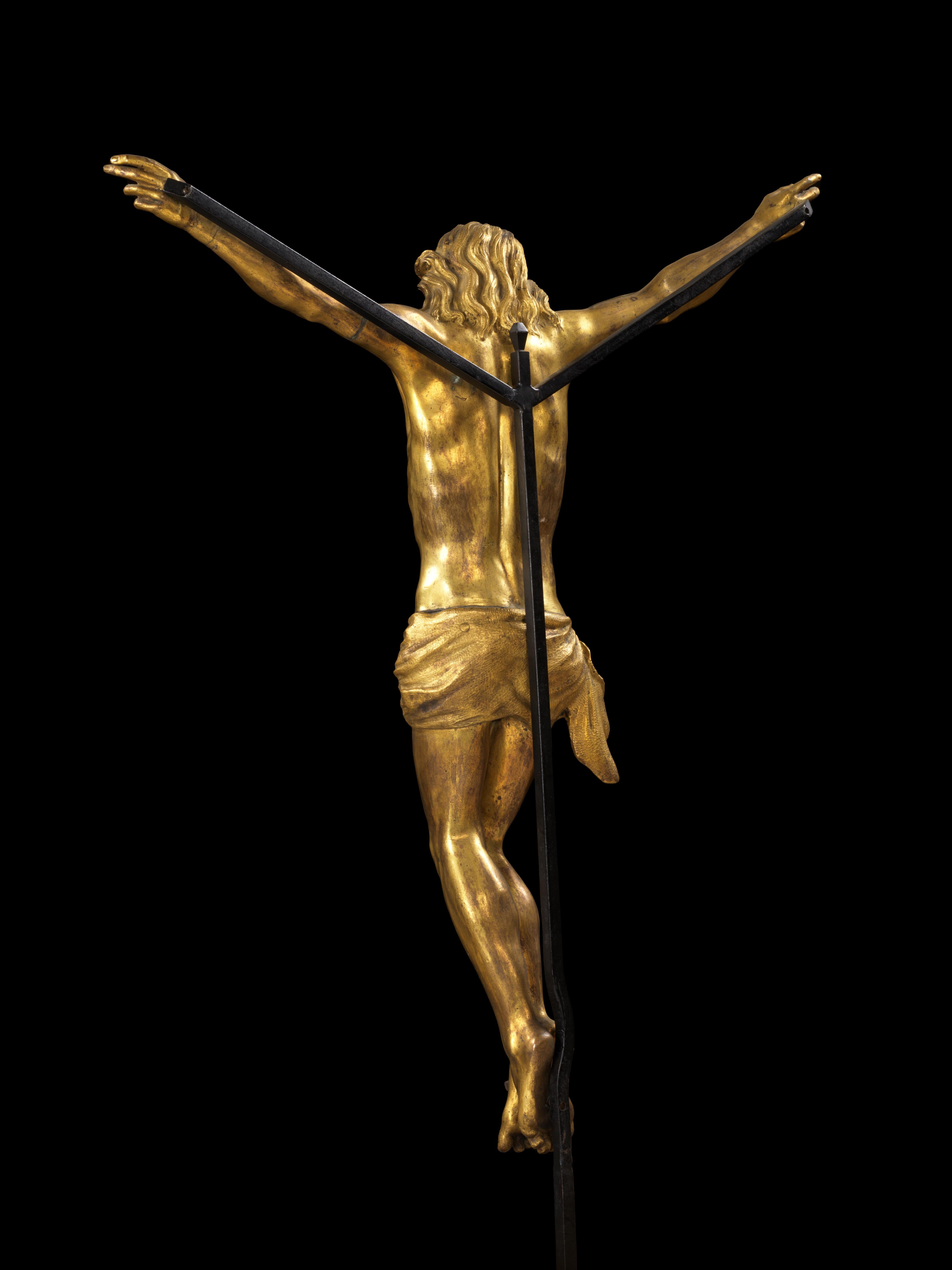 Der Kreis von Guglielmo Della Porta
(Porlezza, ca. 1515 - Rom 1577)
CRISTO MORTO, Italien, Mitte 16. Jahrhundert
Vergoldete Bronze
54 x 48 cm
21 1/4 x 19 in

Provenienz:
M. Barbagli Private Collection, Mailand
Da Tos Belluco Antichità,