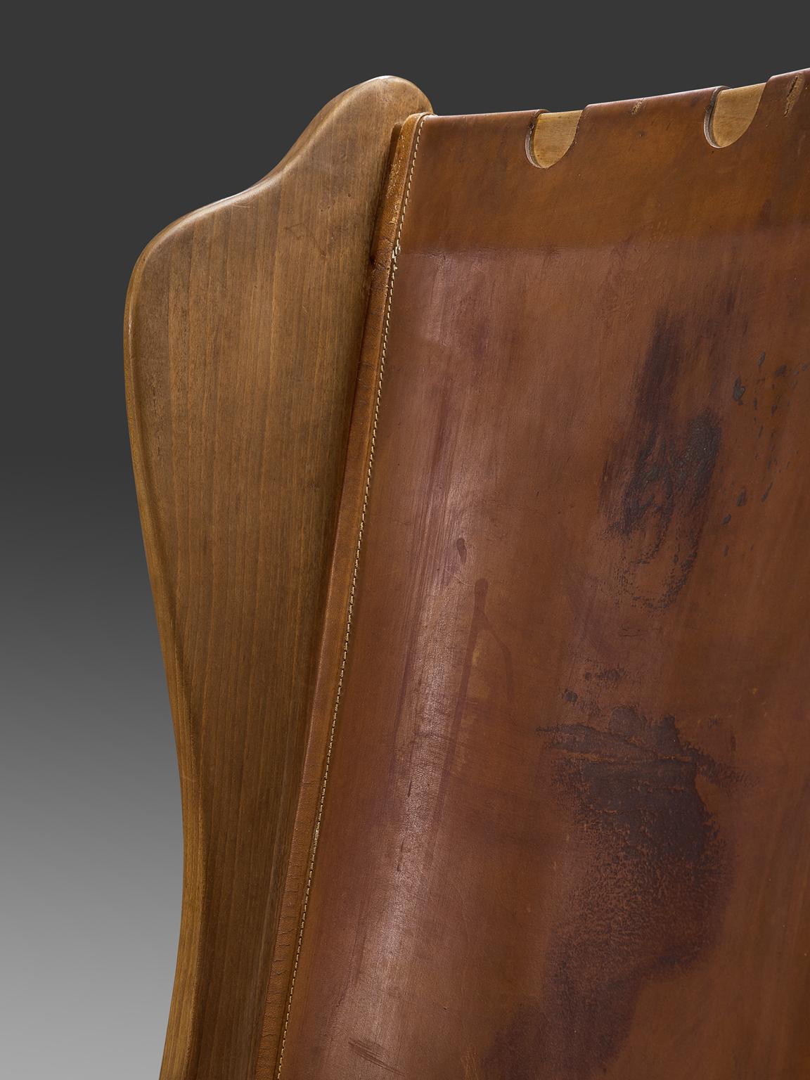 Guglielmo Pecorini Cognac Leather Lounge Chair (Leder)
