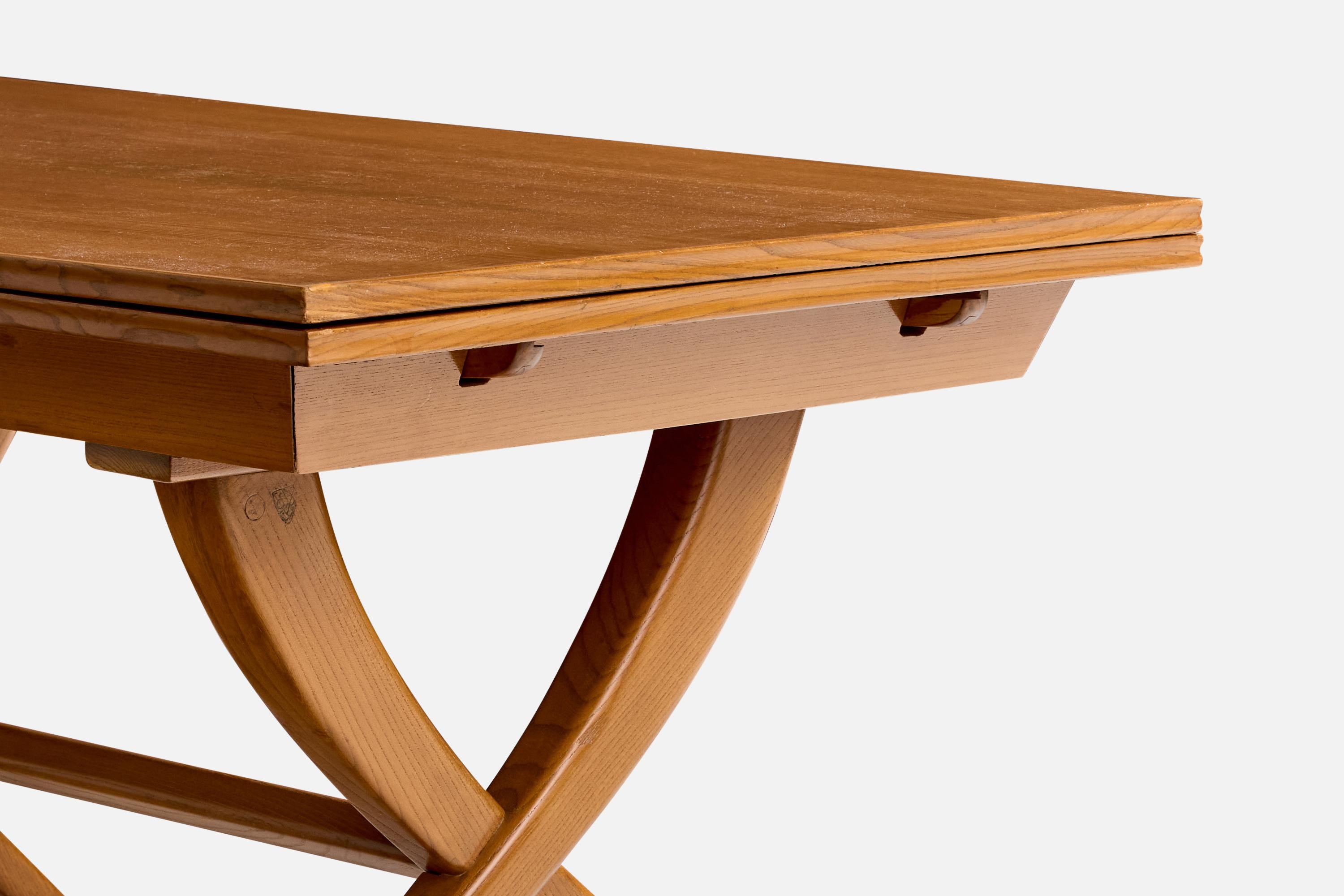 Guglielmo Pecorini, Extendible Dining Table, Oak, Italy, 1951 For Sale 5