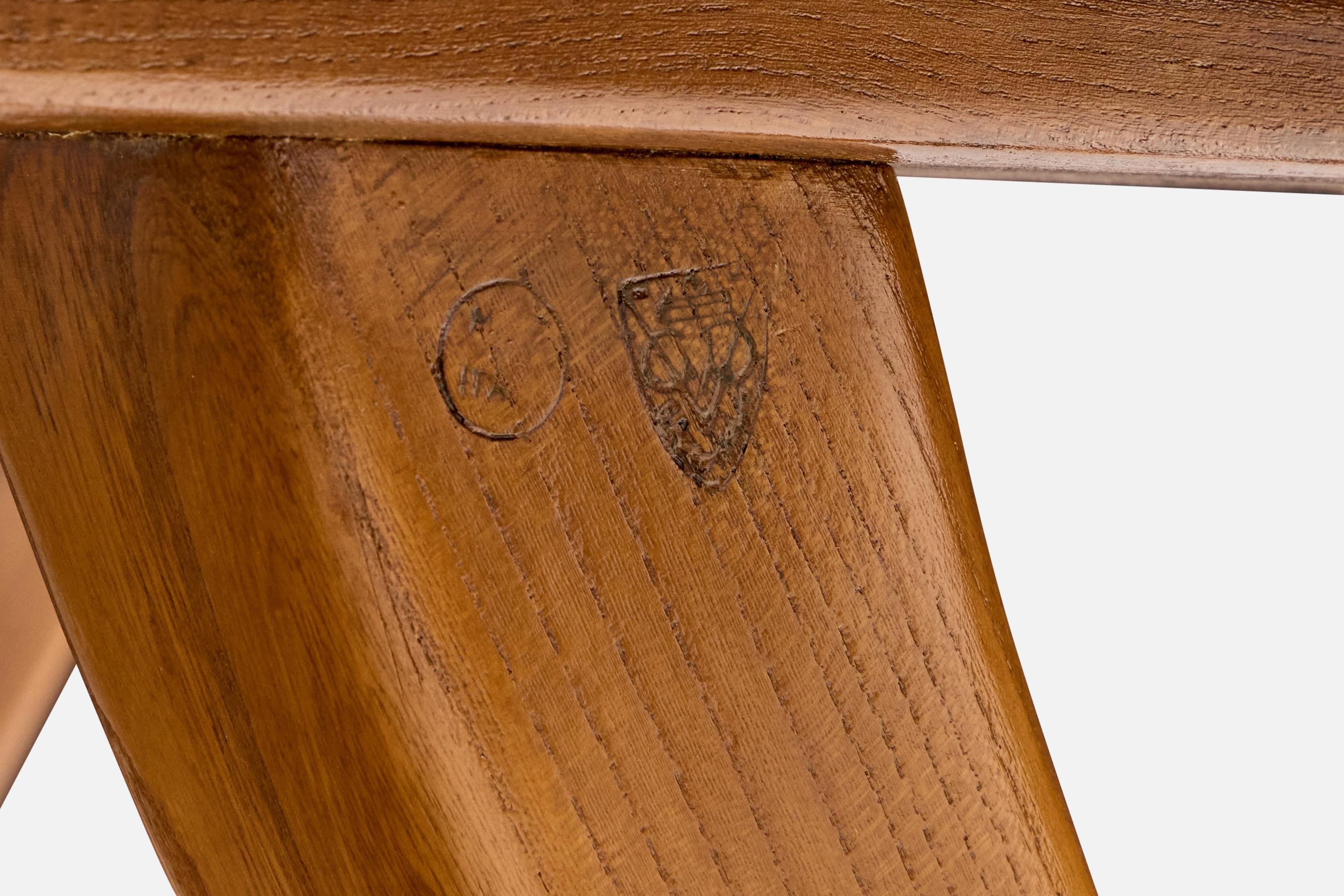 Guglielmo Pecorini, Extendible Dining Table, Oak, Italy, 1951 For Sale 7