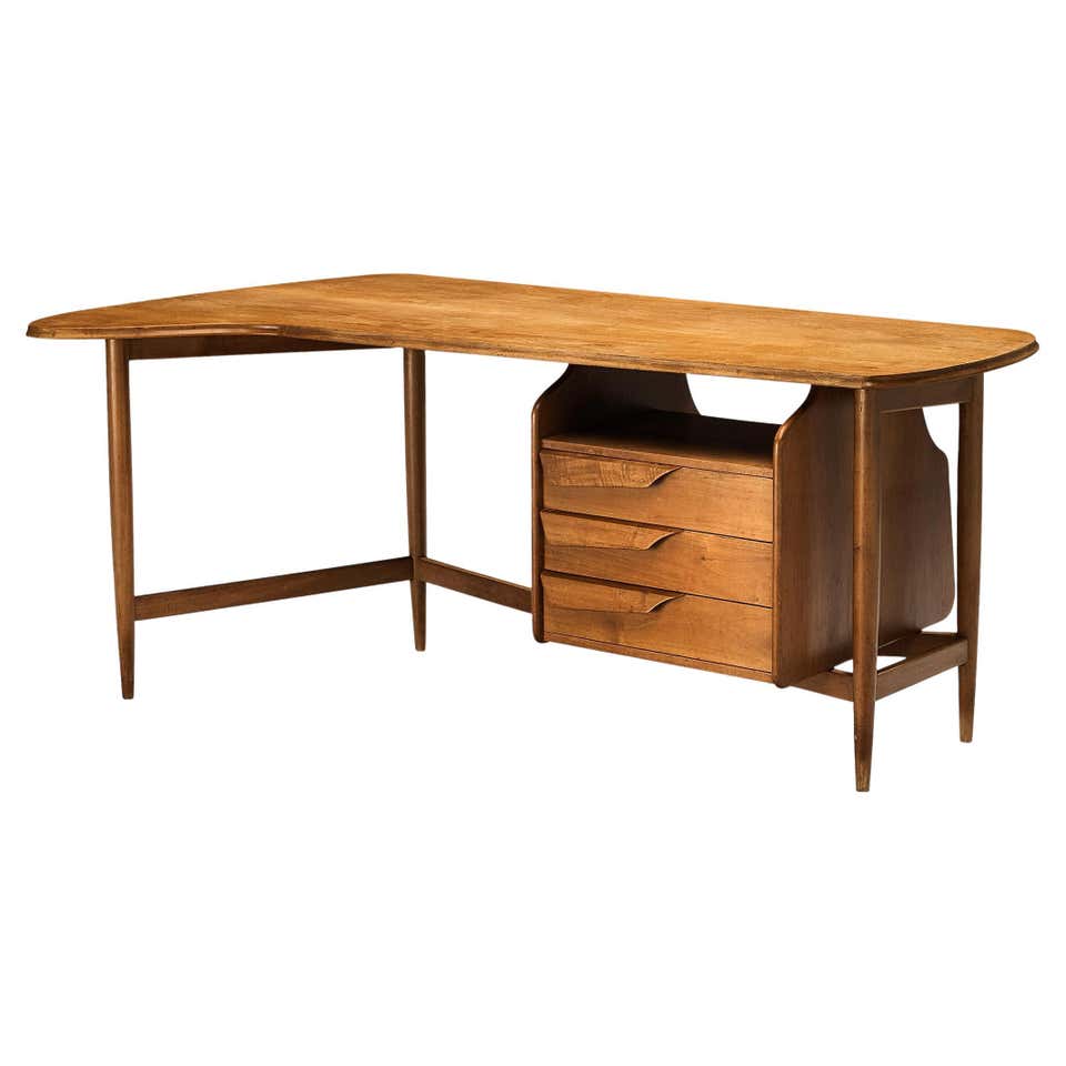 Minimalist Modern Desk in Walnut For Sale at 1stDibs