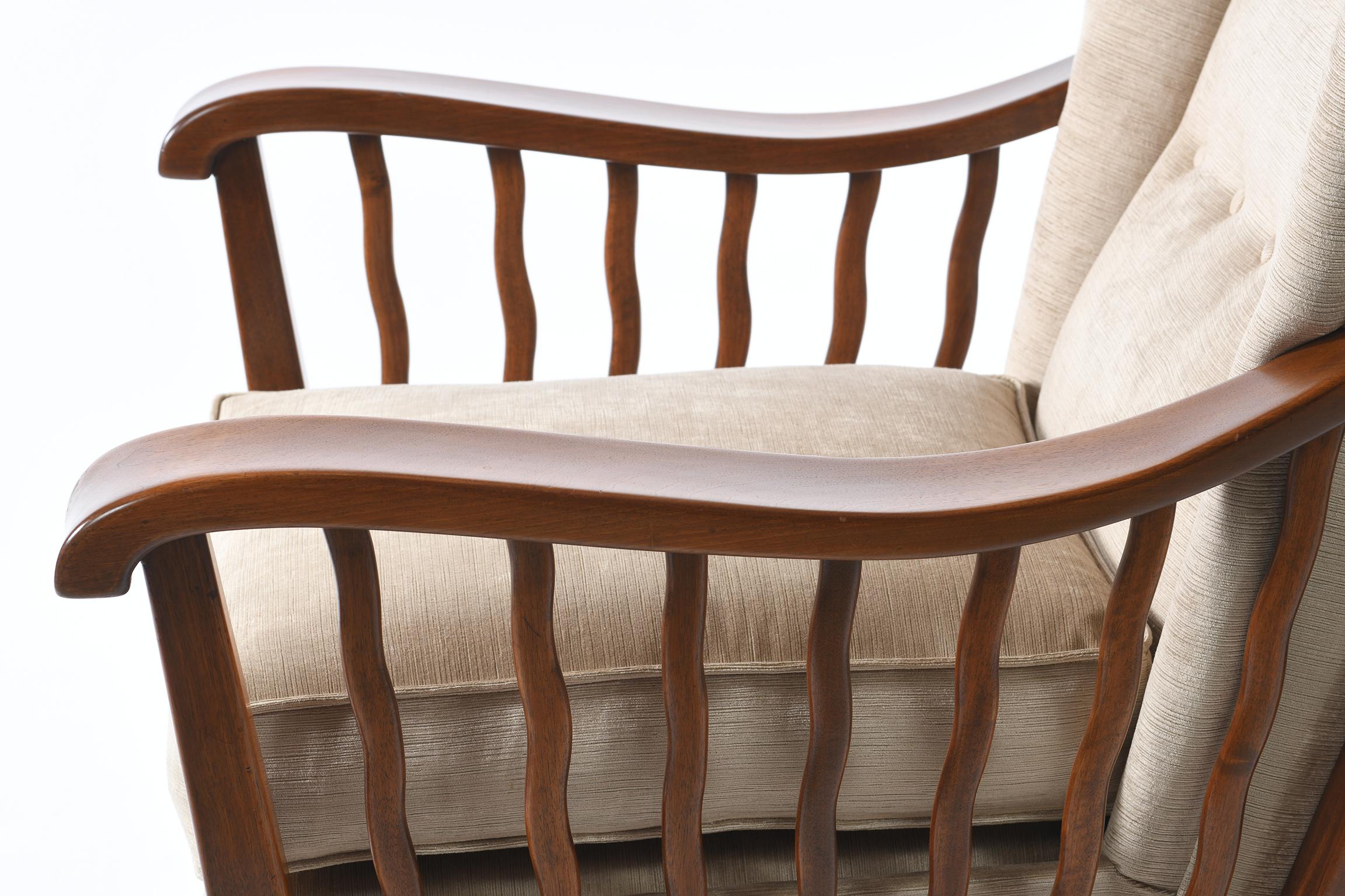 Guglielmo Pecorini Italian Midcentury Four Published Armchairs, Velvet Covered 13