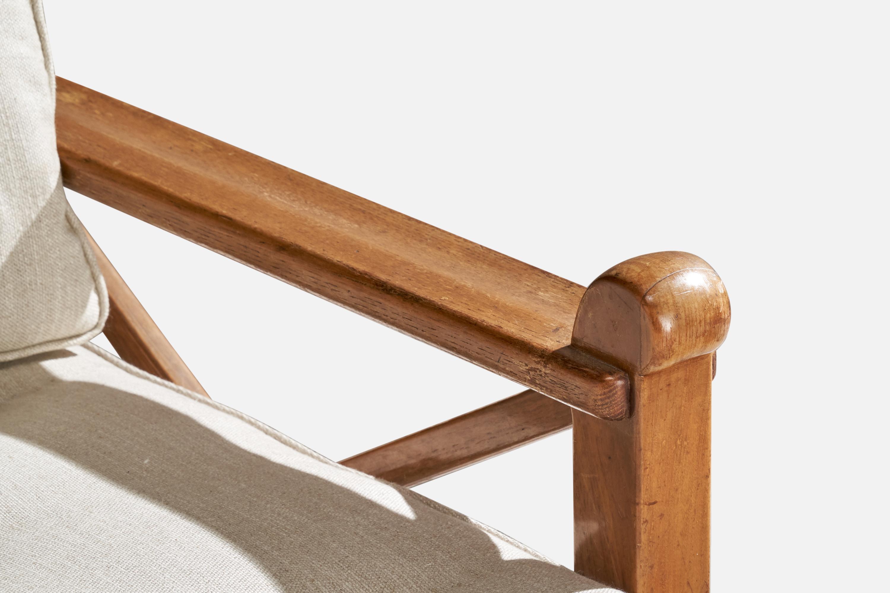 Guglielmo Pecorini, Sofa, Holz, Stoff, Italien, 1954 im Angebot 6