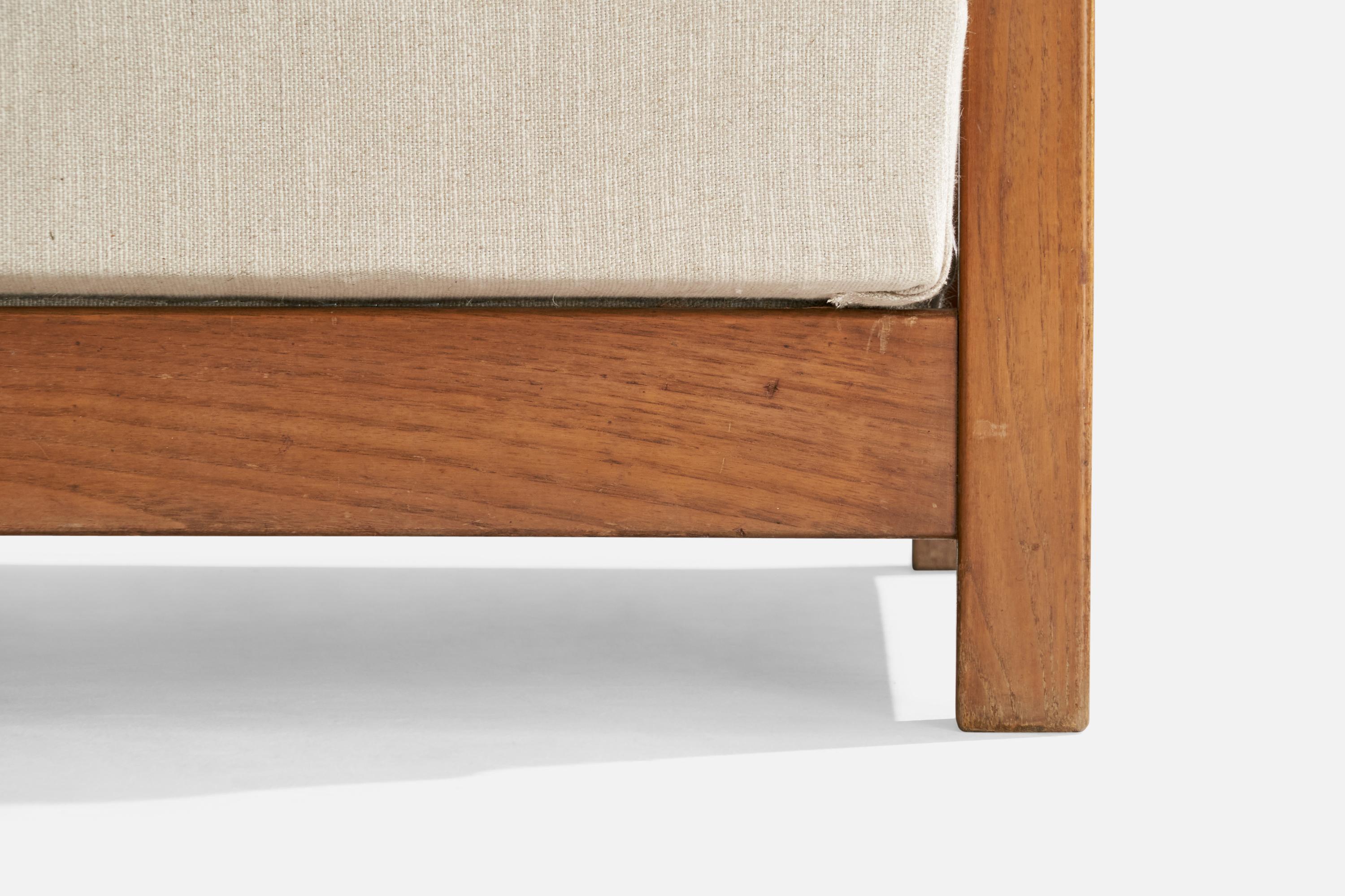 Guglielmo Pecorini, Sofa, Holz, Stoff, Italien, 1954 im Zustand „Gut“ im Angebot in High Point, NC