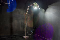 "William Tell" sculptural art floor lamp, designed and assembled by Dario Nasuti