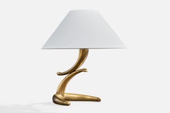 Guglielmo Ulrich Attribution, Table Lamp, Brass, Italy, 1940s