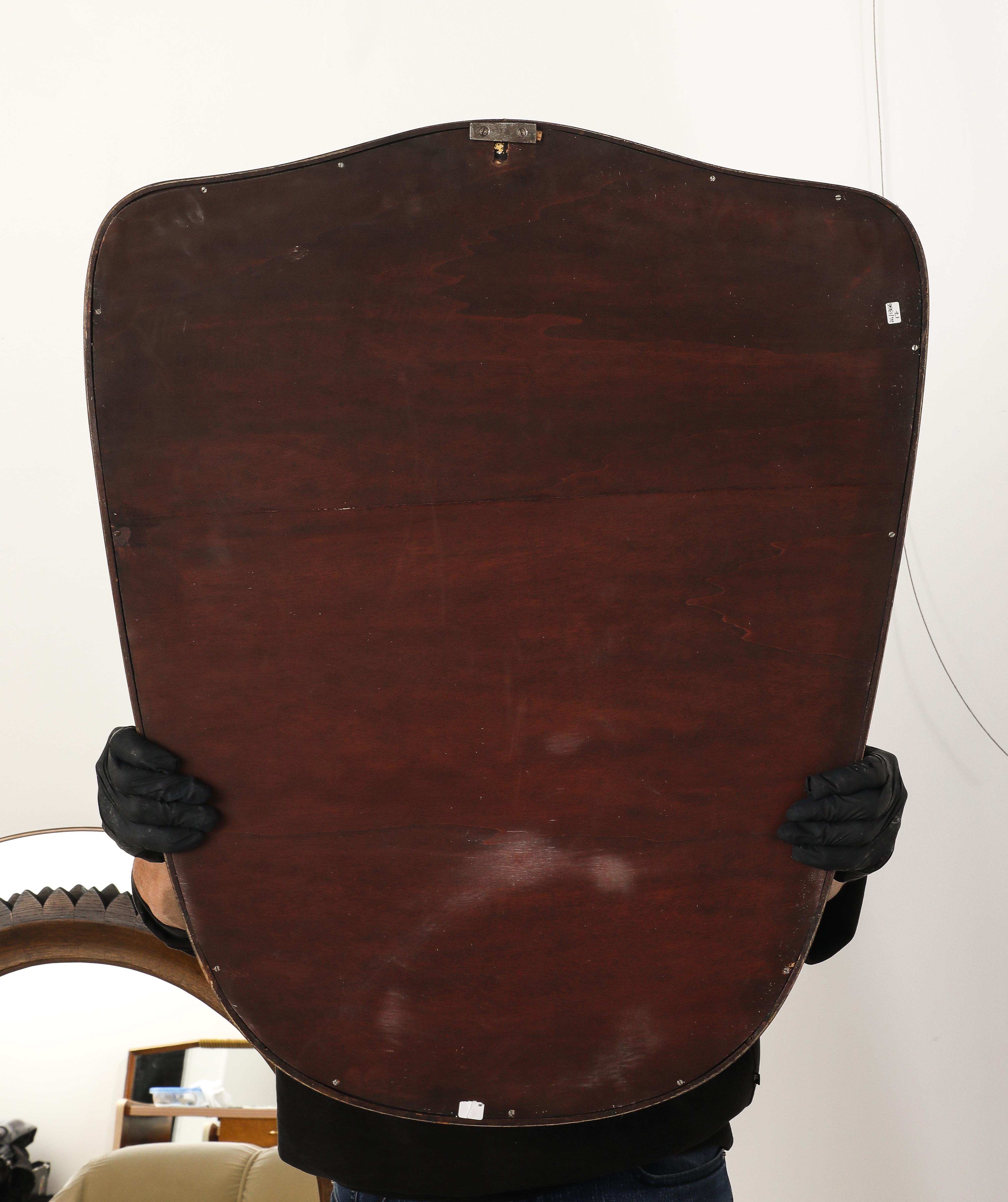 Guglielmo Ulrich Att. Carved Walnut Wall Mirror, Italy, circa 1940 For Sale 4