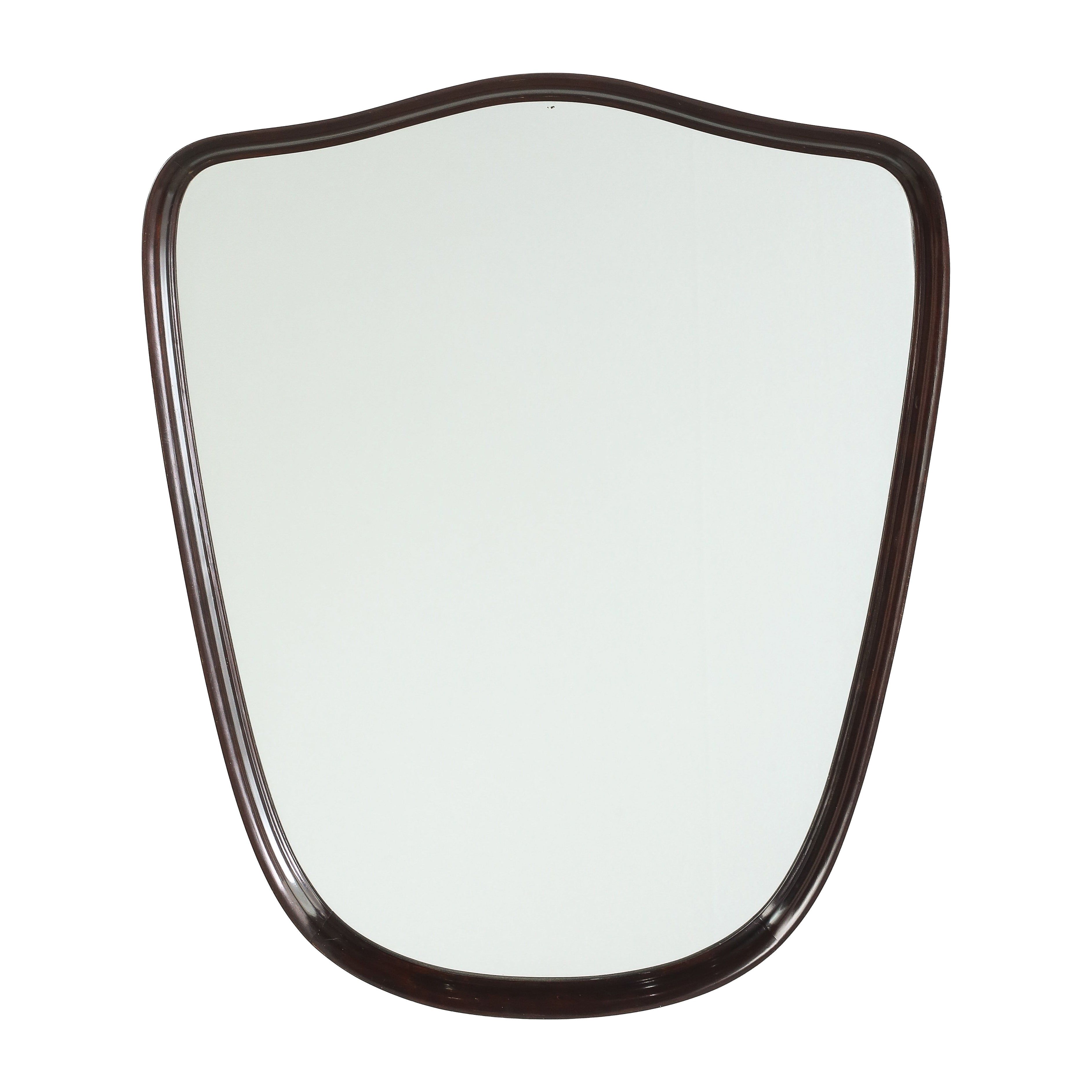 Specchio da parete in noce intagliato di Guglielmo Ulrich, Italia, circa 1940