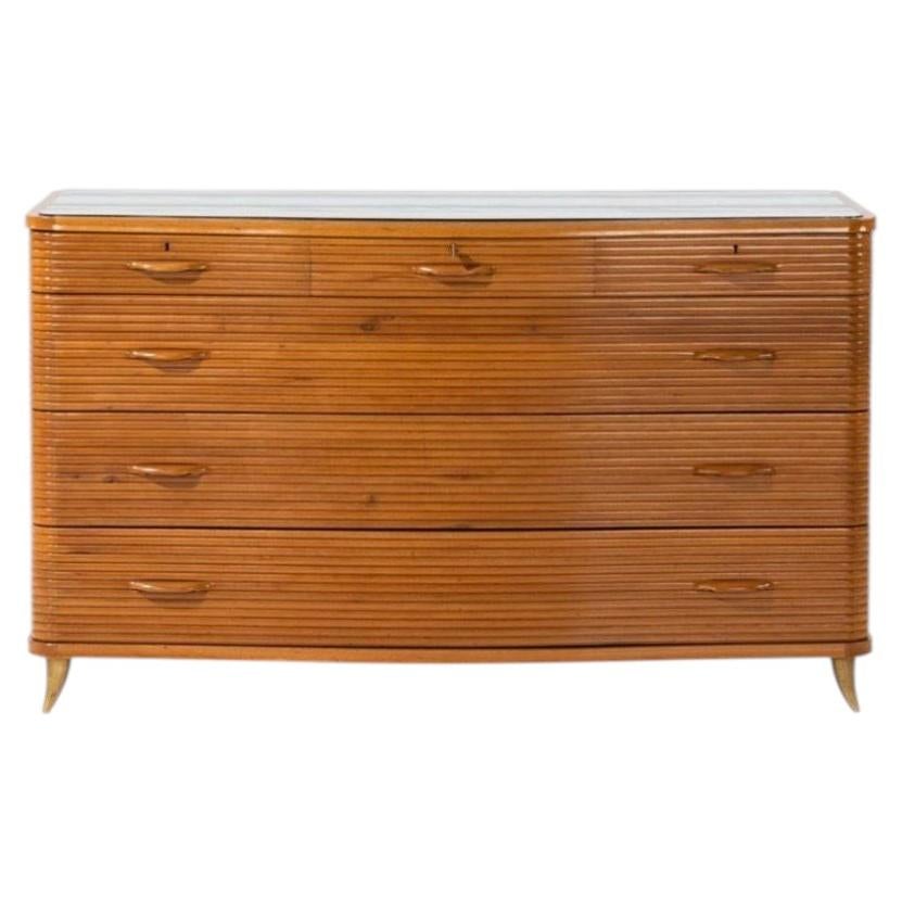Guglielmo Ulrich – Chest of Drawers in Blond Walnut, ARCA Edition, Italy, circa
