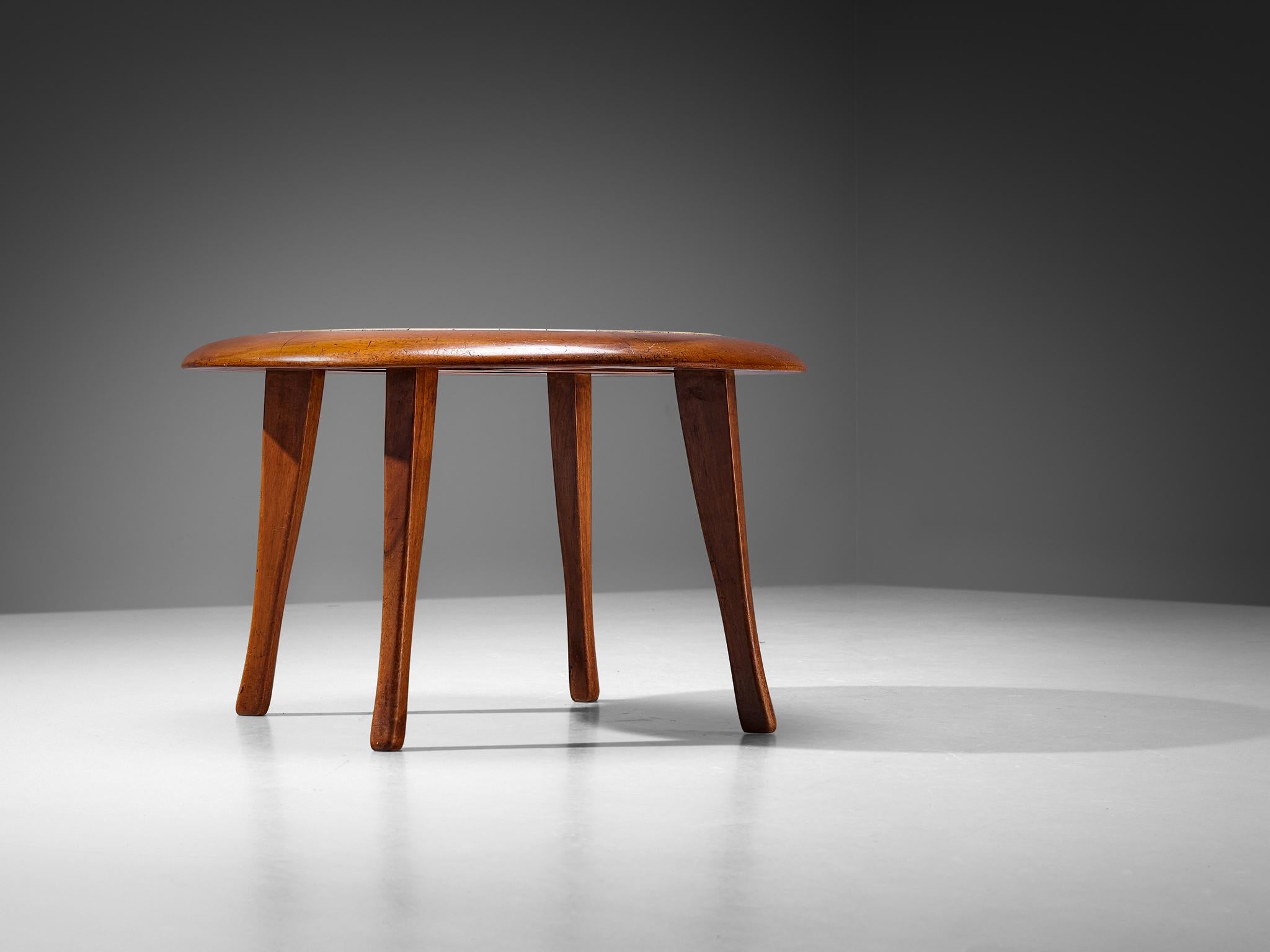 Guglielmo Ulrich Coffee Table in Parchment and Walnut  3