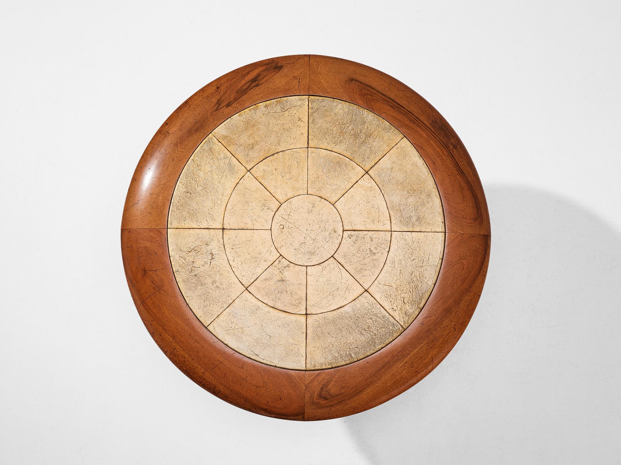 Art Deco Guglielmo Ulrich Coffee Table in Parchment and Walnut