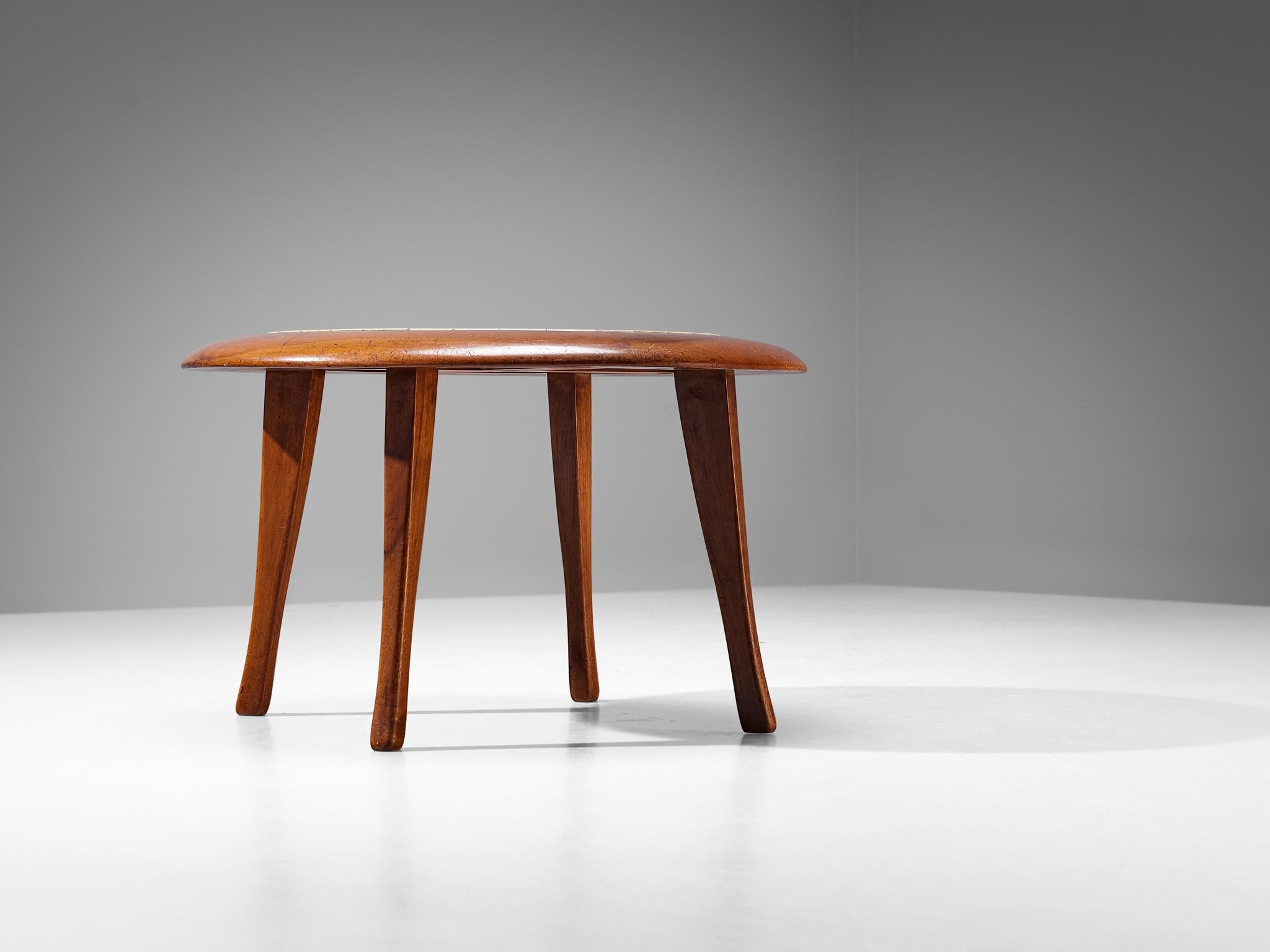 Guglielmo Ulrich Coffee Table in Parchment and Walnut 2