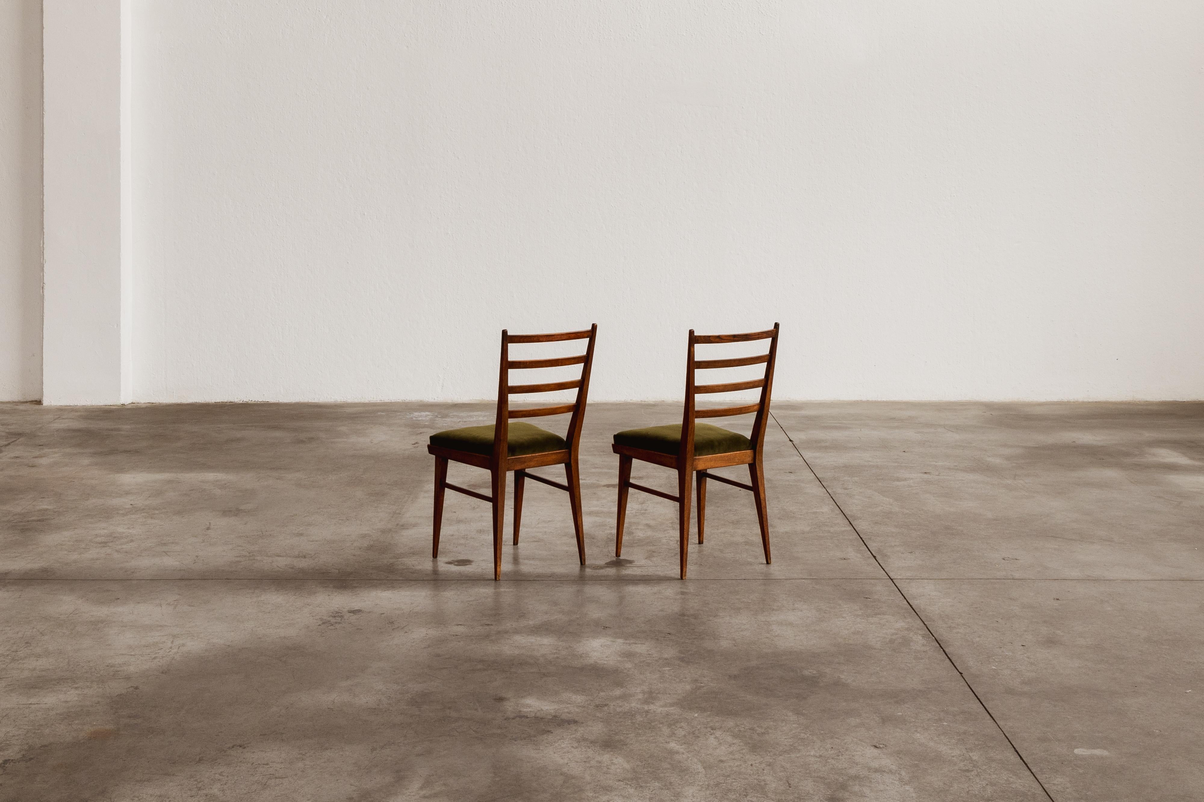 Mid-20th Century Guglielmo Ulrich Dining Chairs for Saffa Milano, 1950, Set of 2 For Sale
