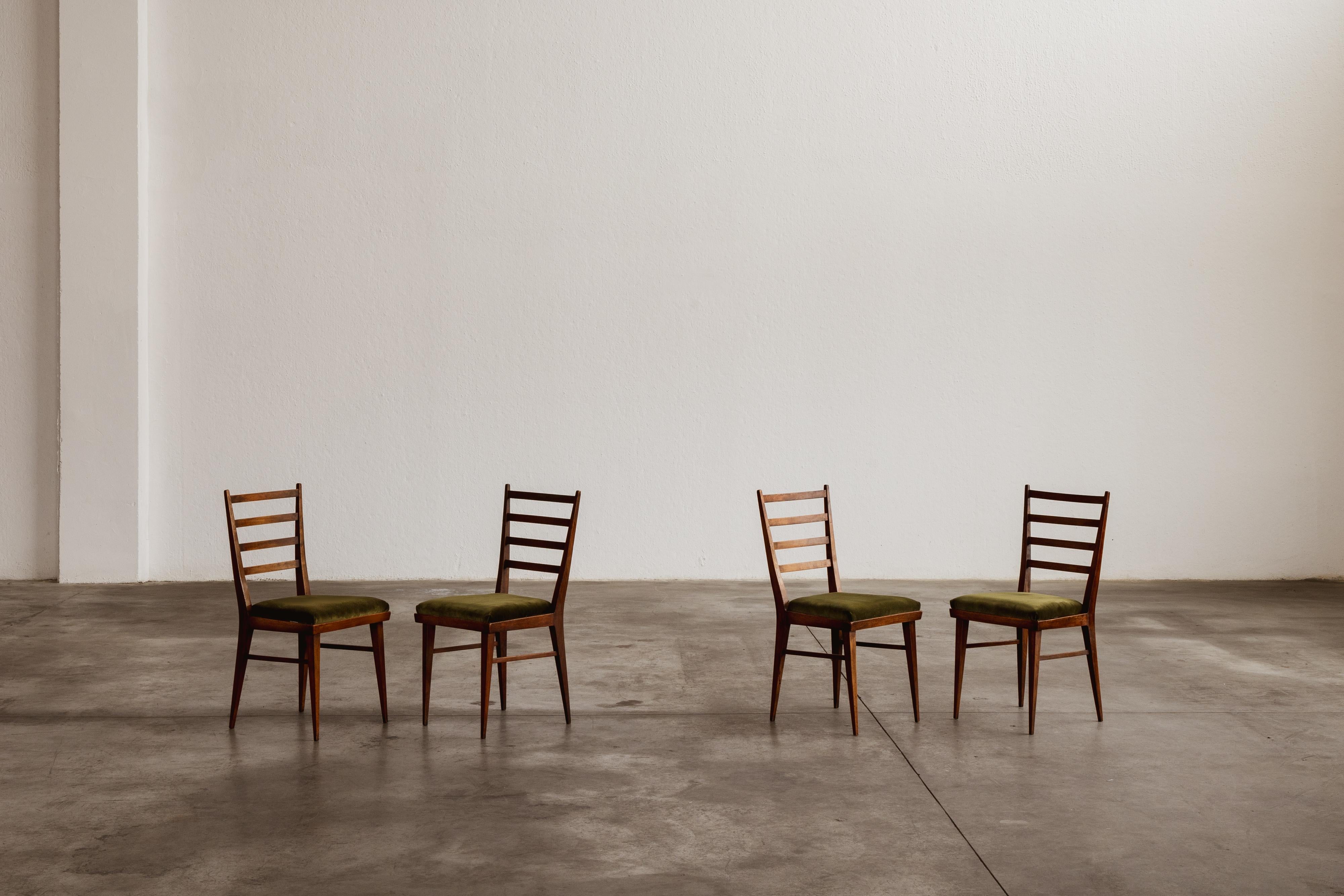 Guglielmo Ulrich Dining Chairs for Saffa Milano, 1950, Set of 4 For Sale 3