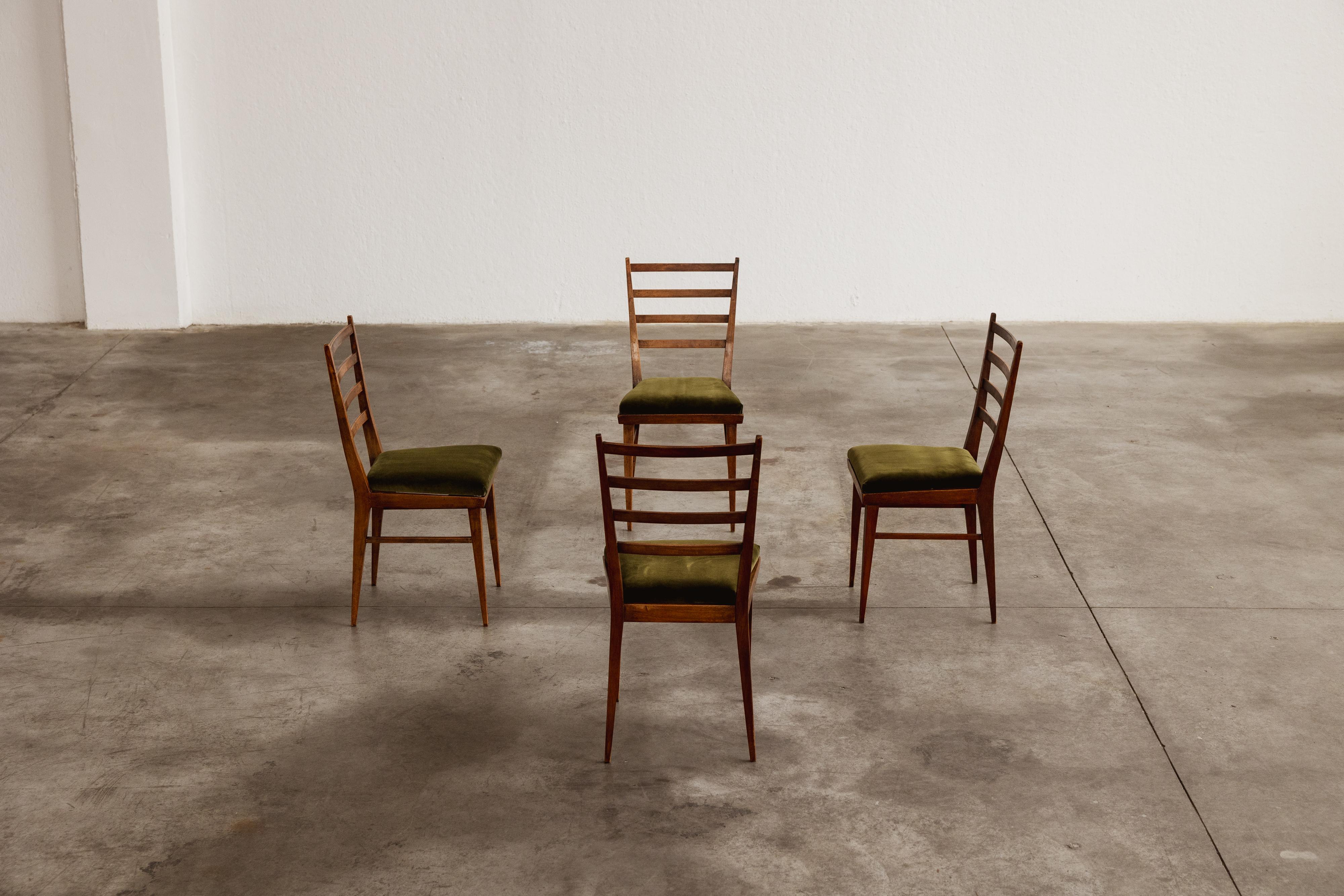 Guglielmo Ulrich Dining Chairs for Saffa Milano, 1950, Set of 4 For Sale 5