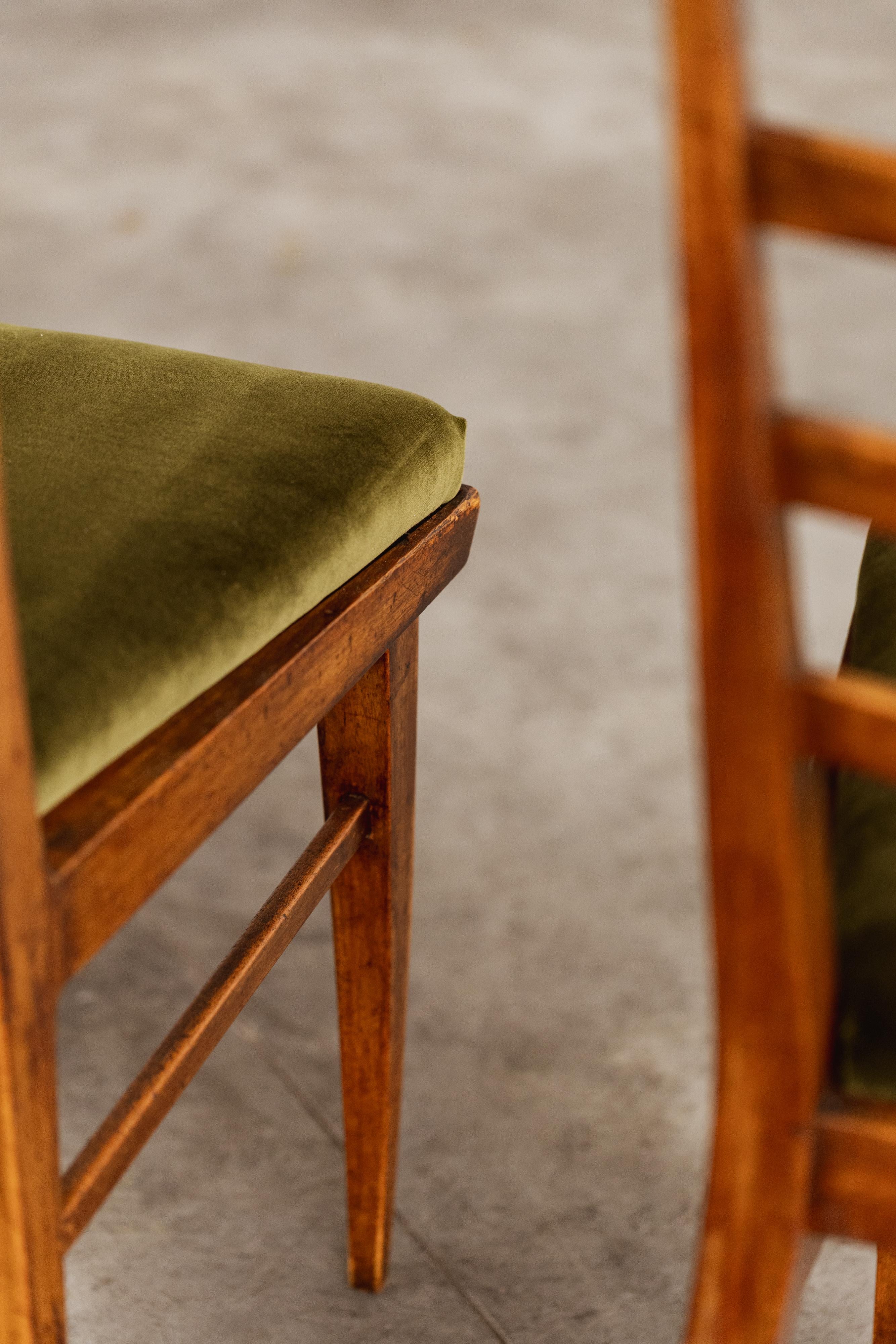 Guglielmo Ulrich Dining Chairs for Saffa Milano, 1950, Set of 4 For Sale 2