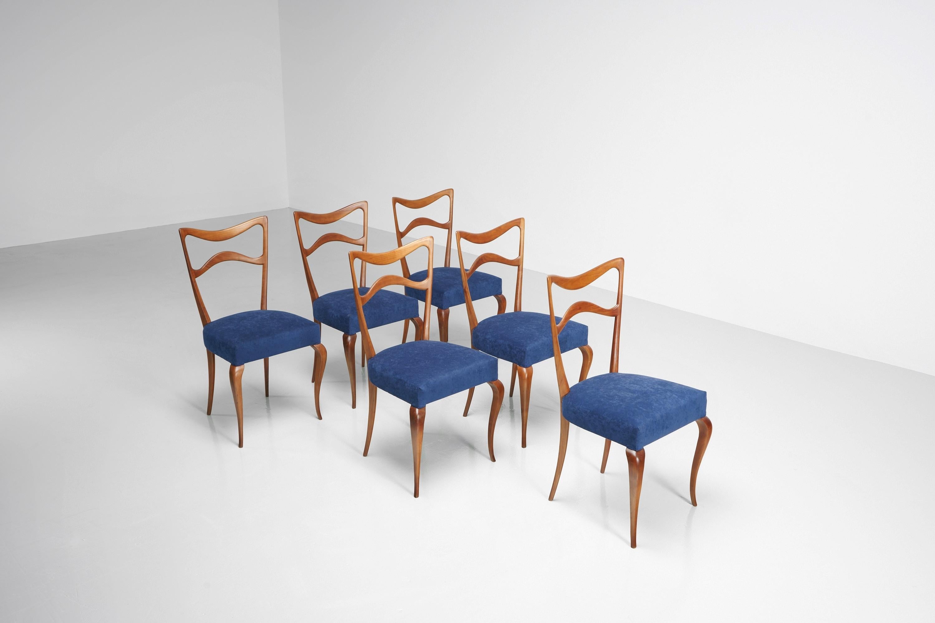 Guglielmo Ulrich Dining Chairs Set of 6 Italy 1950 1