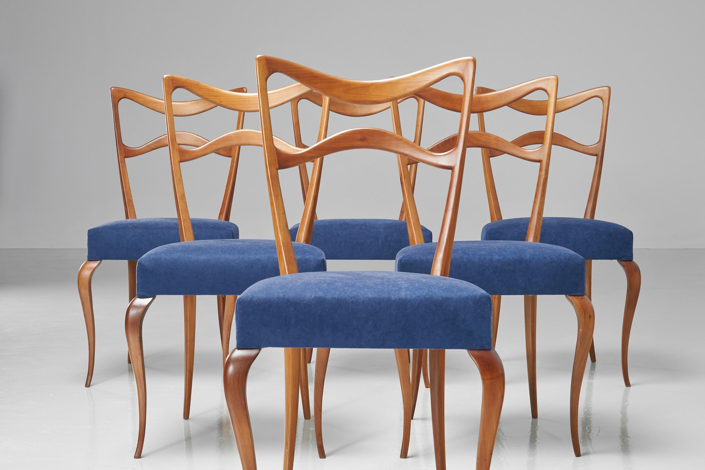 Guglielmo Ulrich Dining Chairs Set of 6 Italy 1950 2