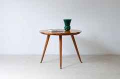 Guglielmo Ulrich, elegant cherry table with thin turned legs