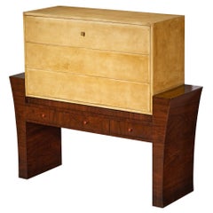 Guglielmo Ulrich for Ar.Ca Milano Bar Cabinet in Parchment and Wood