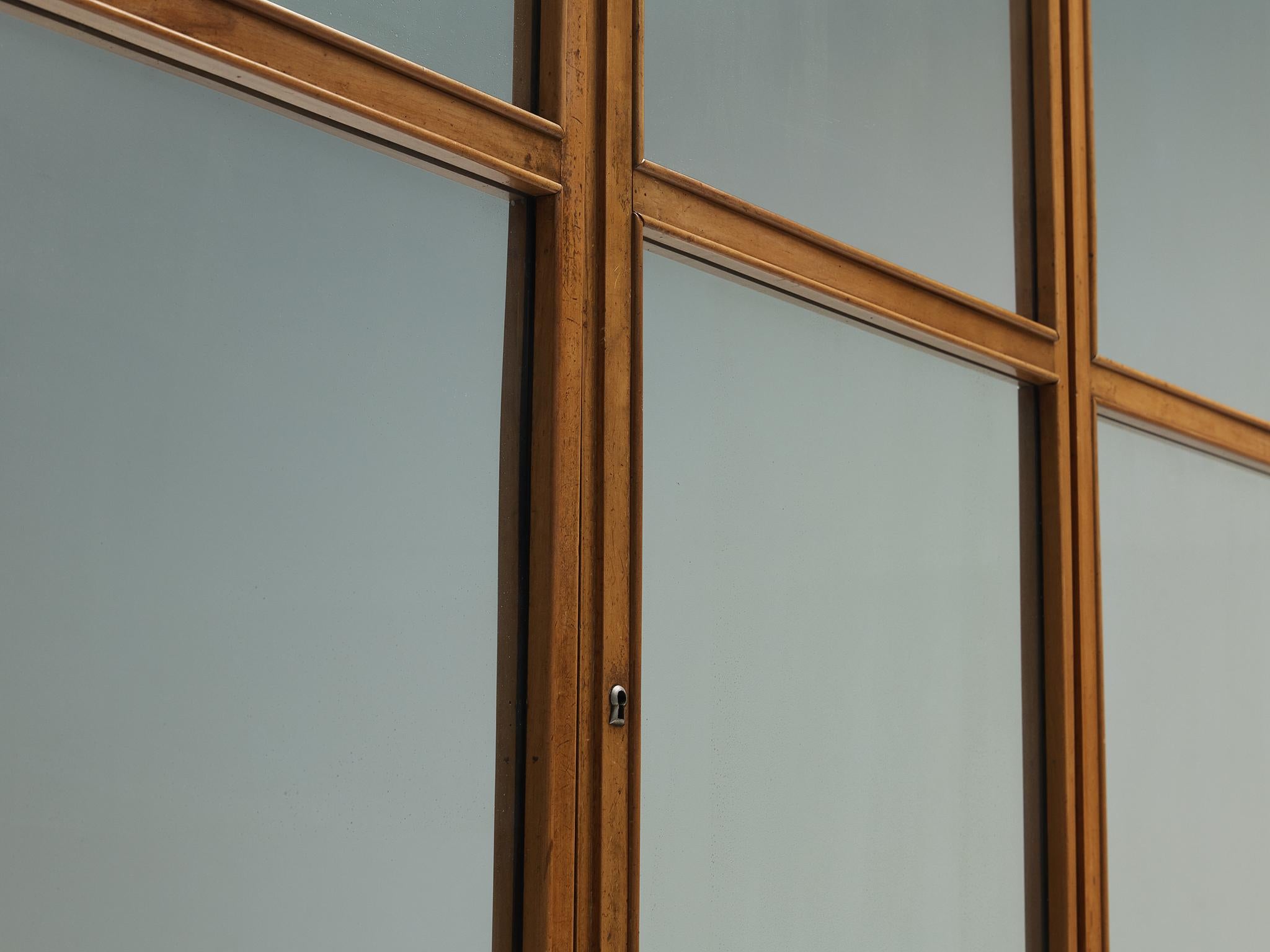 Guglielmo Ulrich Highboard in Walnut with Mirrored Door Panels  For Sale 1
