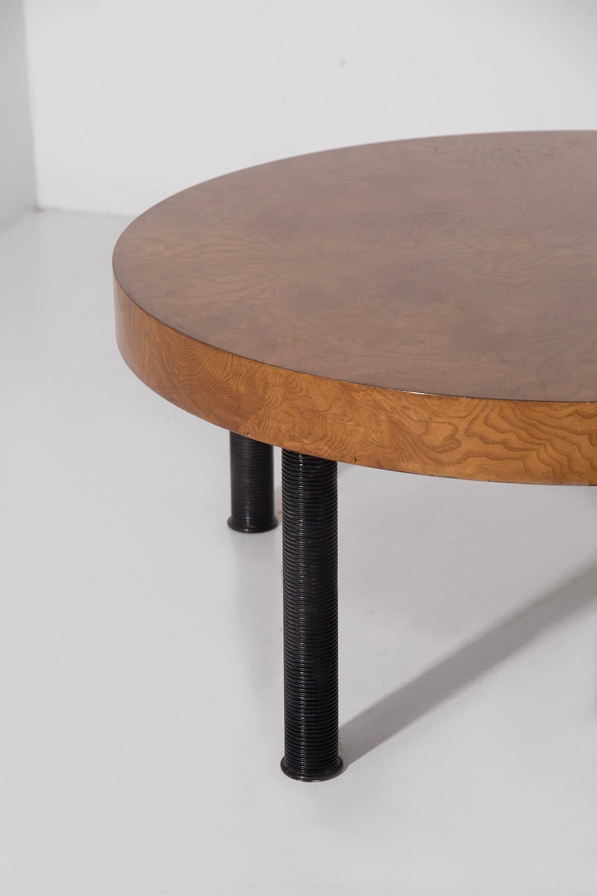 Italian Table basse italienne Guglielmo Ulrich pour ARCA avec pieds tournés