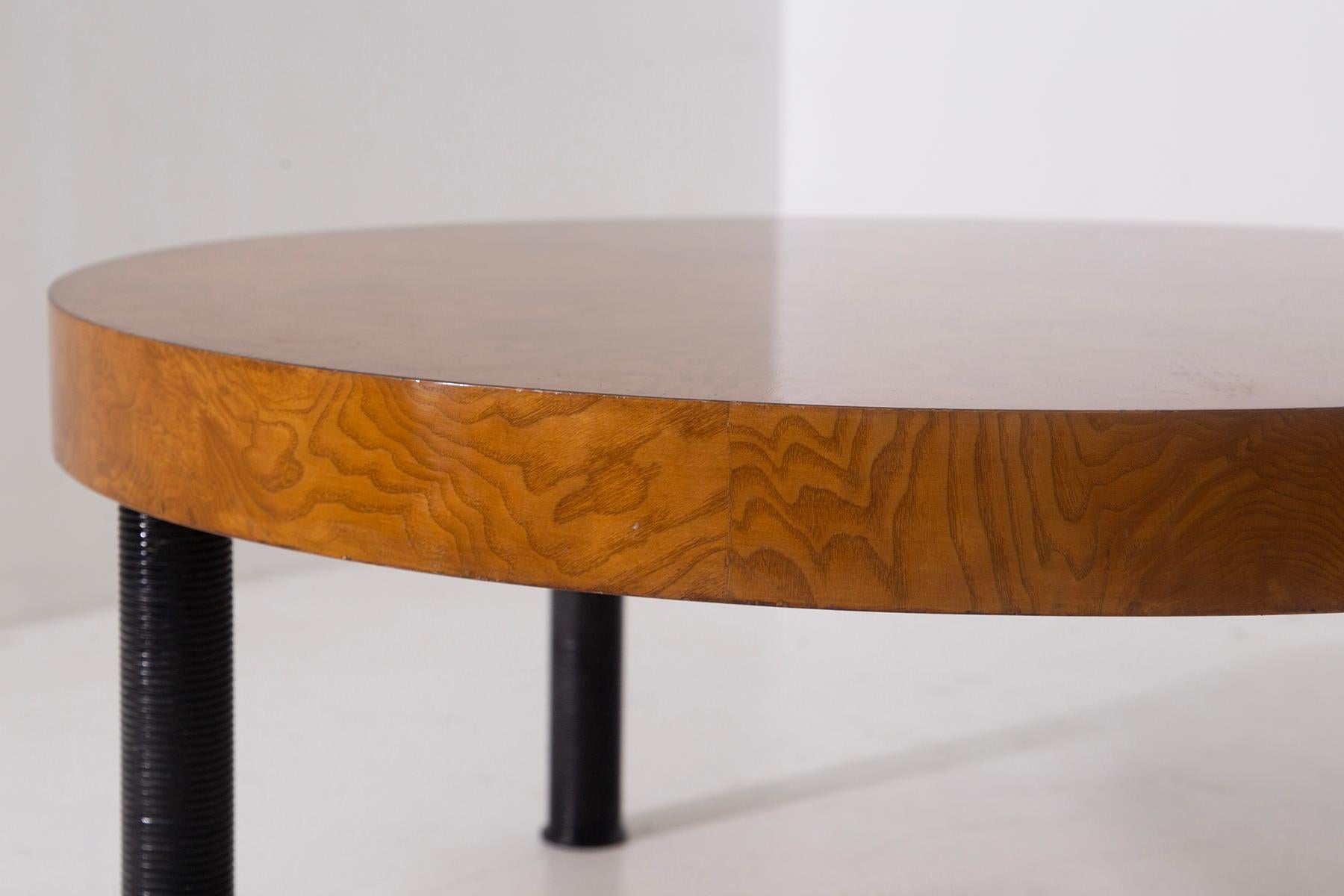 Mid-20th Century Table basse italienne Guglielmo Ulrich pour ARCA avec pieds tournés