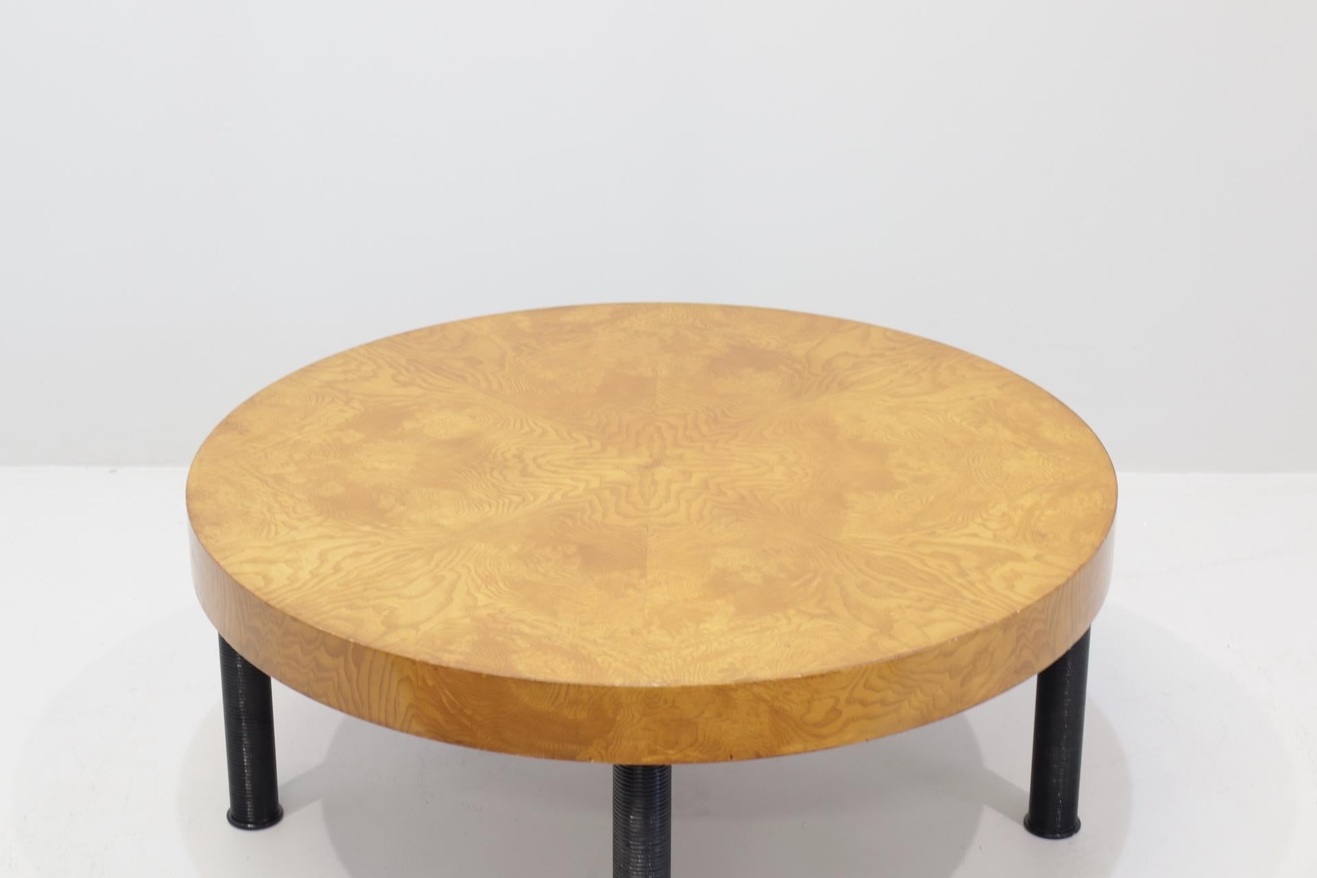 Art déco Table basse italienne Guglielmo Ulrich pour ARCA avec pieds tournés Signée en vente
