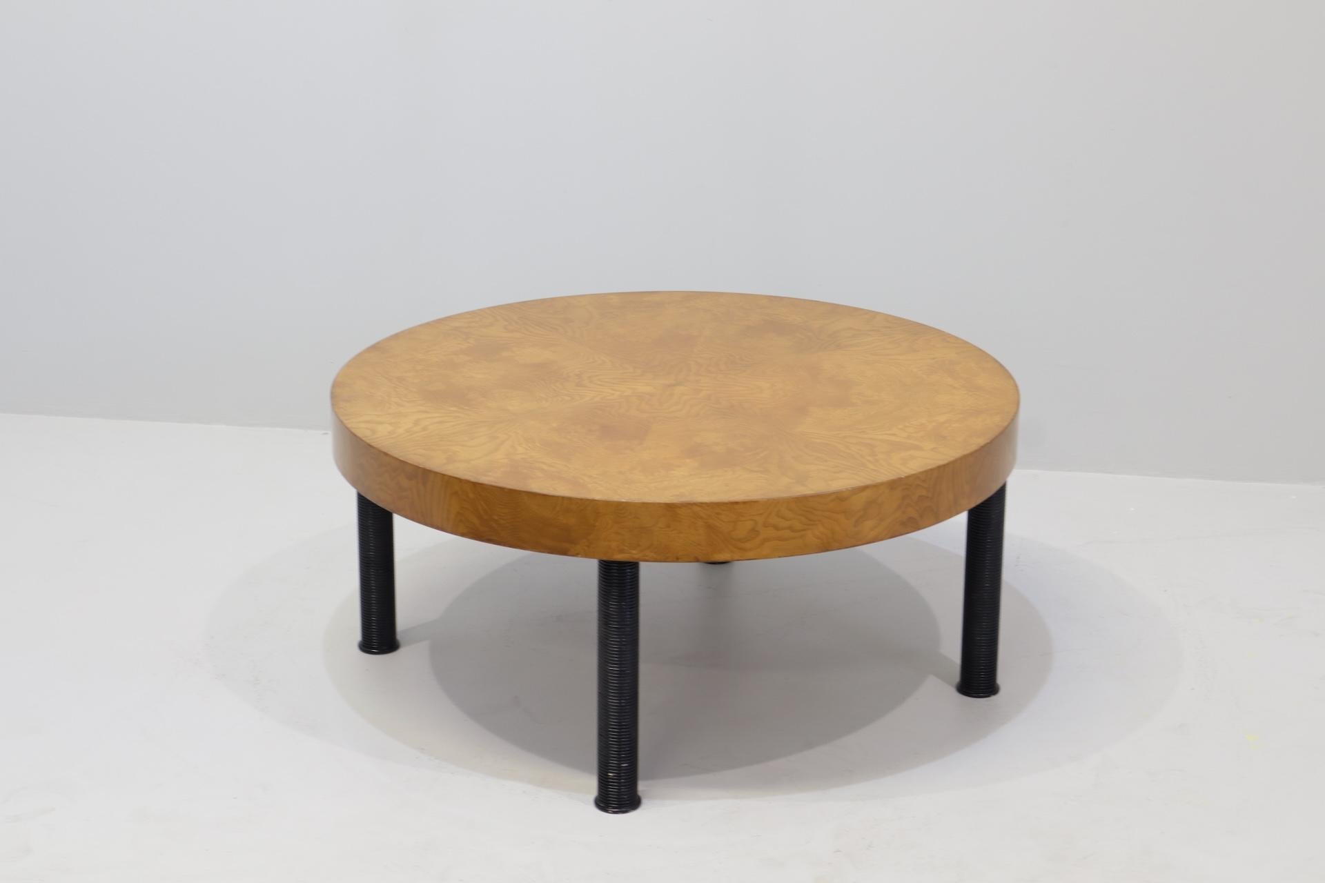 Mid-20th Century Table basse italienne Guglielmo Ulrich pour ARCA avec pieds tournés Signée en vente