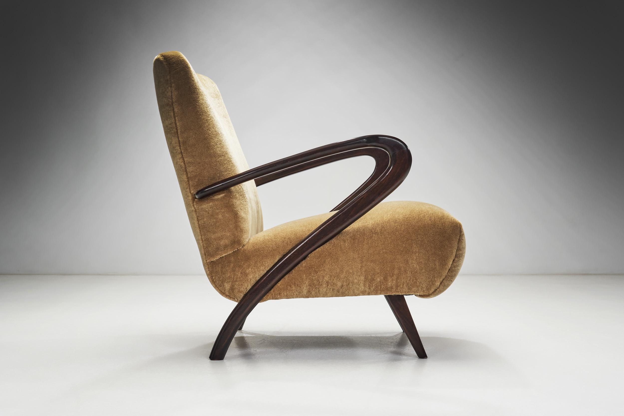 Guglielmo Ulrich Italian Modern Lounge Chairs, Italy, 1950s 1