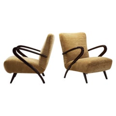 Sillas de salón modernas italianas Guglielmo Ulrich, Italia, años 50