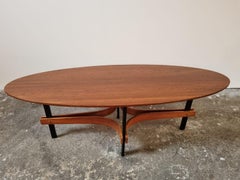 Guglielmo Ulrich Italian Teak Coffee Table, 1950s Mid-Century Table