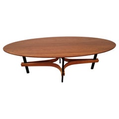 Guglielmo Ulrich Italian Teak Coffee Table, 1950s Mid-Century Table