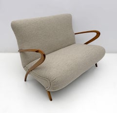 Mid-Century Modern Italian  Bouclè Settee, 1950s