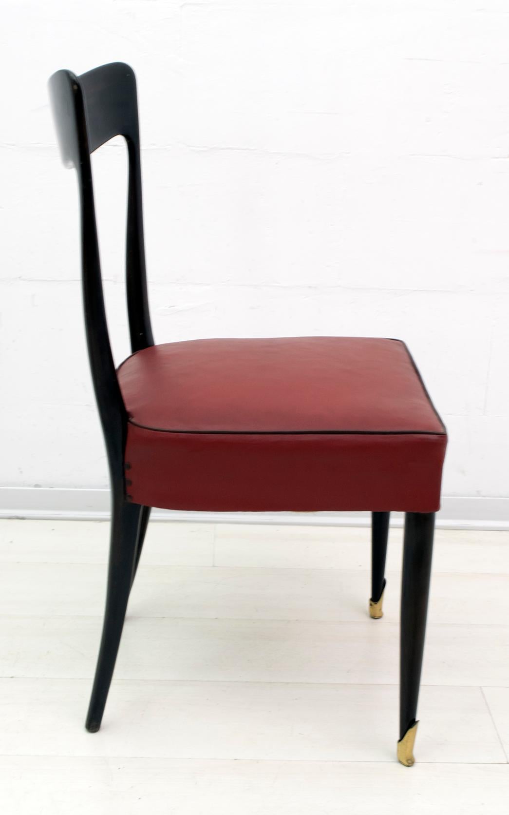 Guglielmo Ulrich Mid-Century Modern Italian Mahogany Eight Dining Chairs, 1940s 9