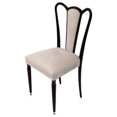 Guglielmo Ulrich Mid-Century Modern Italian Velvet Chair, 1940s