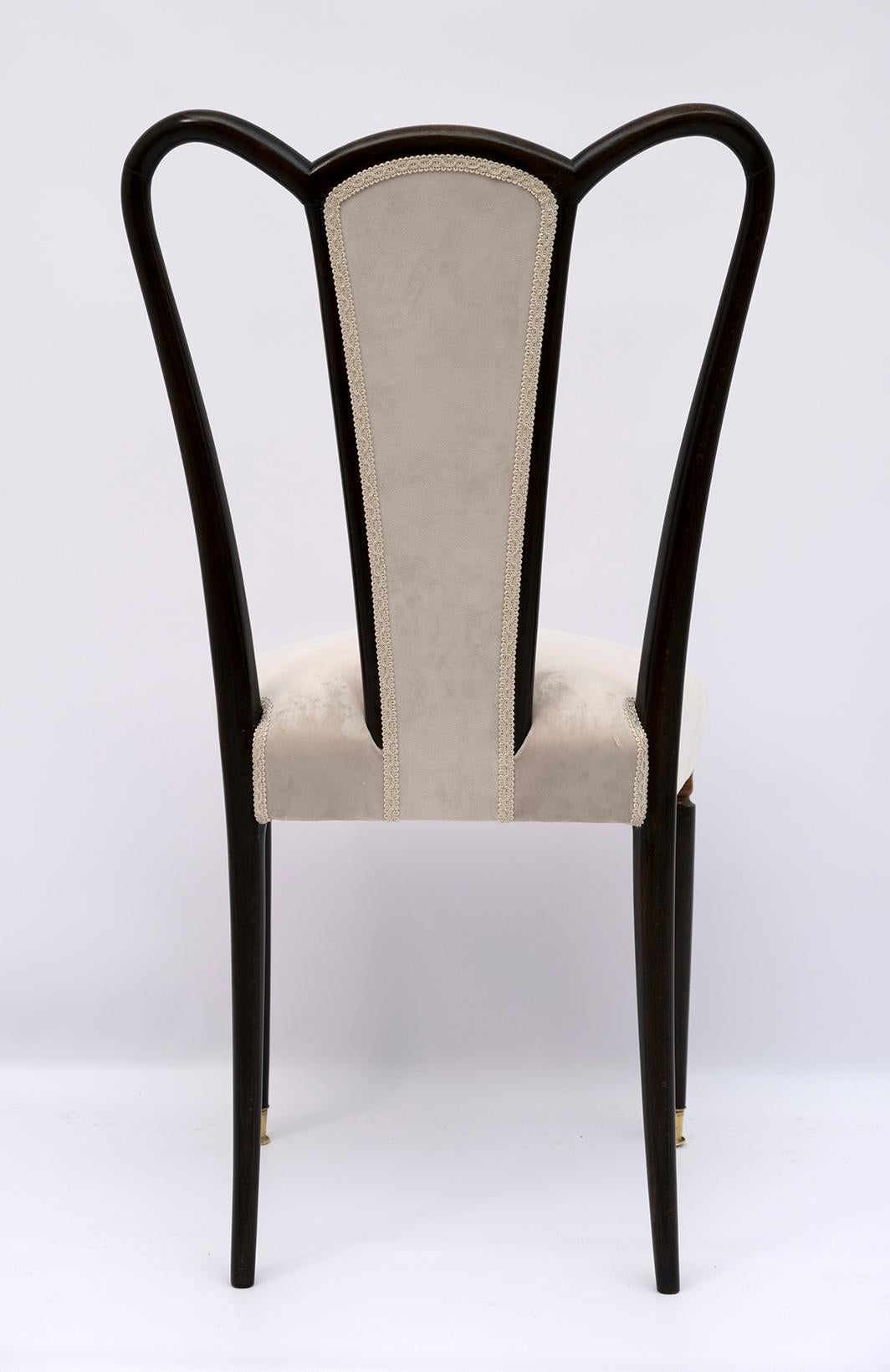 Guglielmo Ulrich Mid-Century Modern Italian Velvet Chairs, 1940s 3