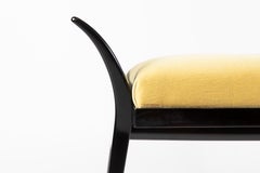 Guglielmo Ulrich Ottoman in Yellow Velvet