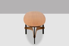Guglielmo Ulrich. Table basse ovale en teck clair. Années 1950-1960. LS6840788