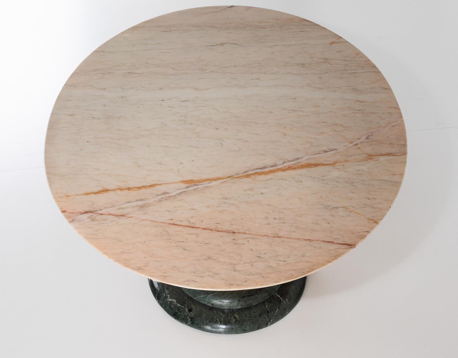 Wood Guglielmo Ulrich Parchemin table with marble top. Italian design 1940s For Sale