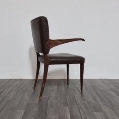 Guglielmo Ulrich Sedia con Braccioli a Sbalzo Anni ‘50 Rare Design Modernariato