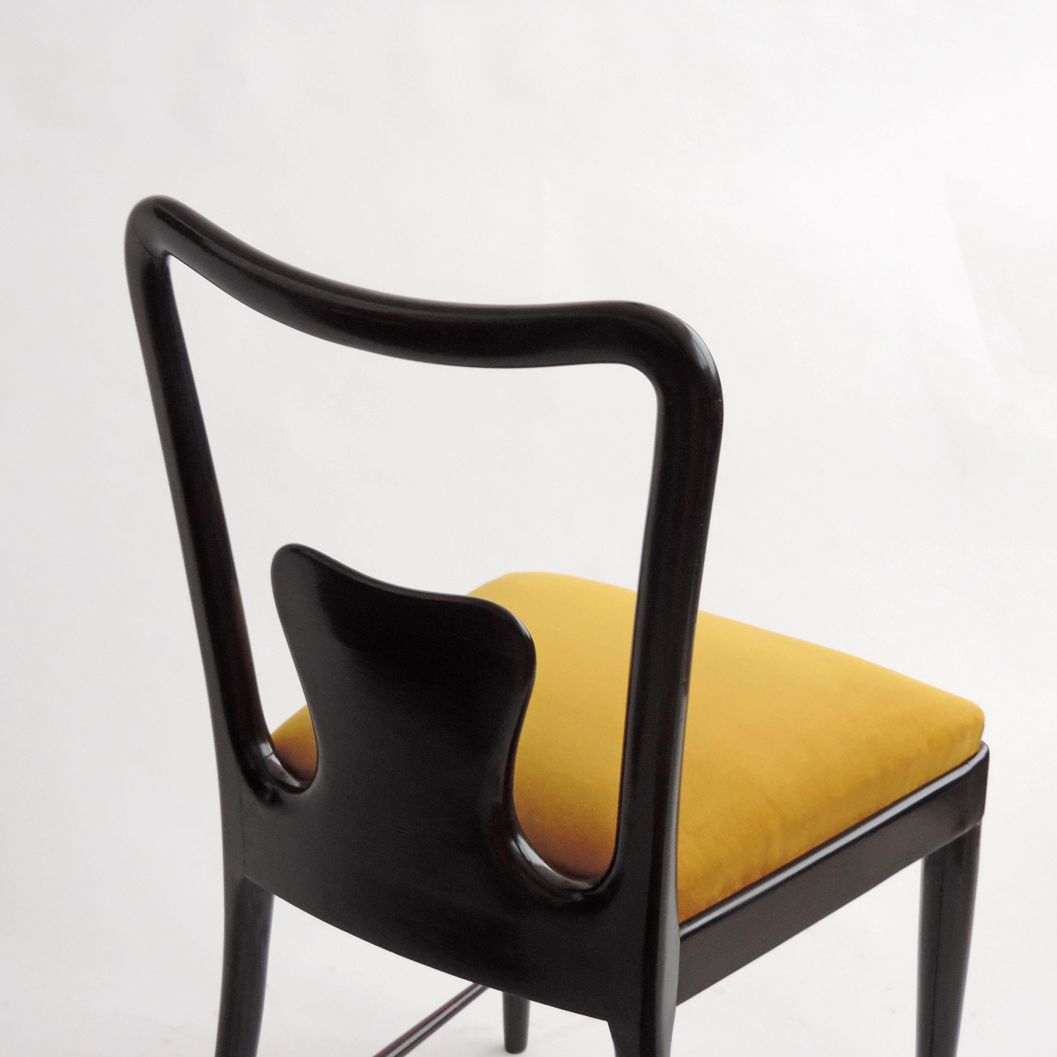 Ensemble de six chaises de salle à manger de Guglielmo Ulrich, Italie, années 1940 en vente 2