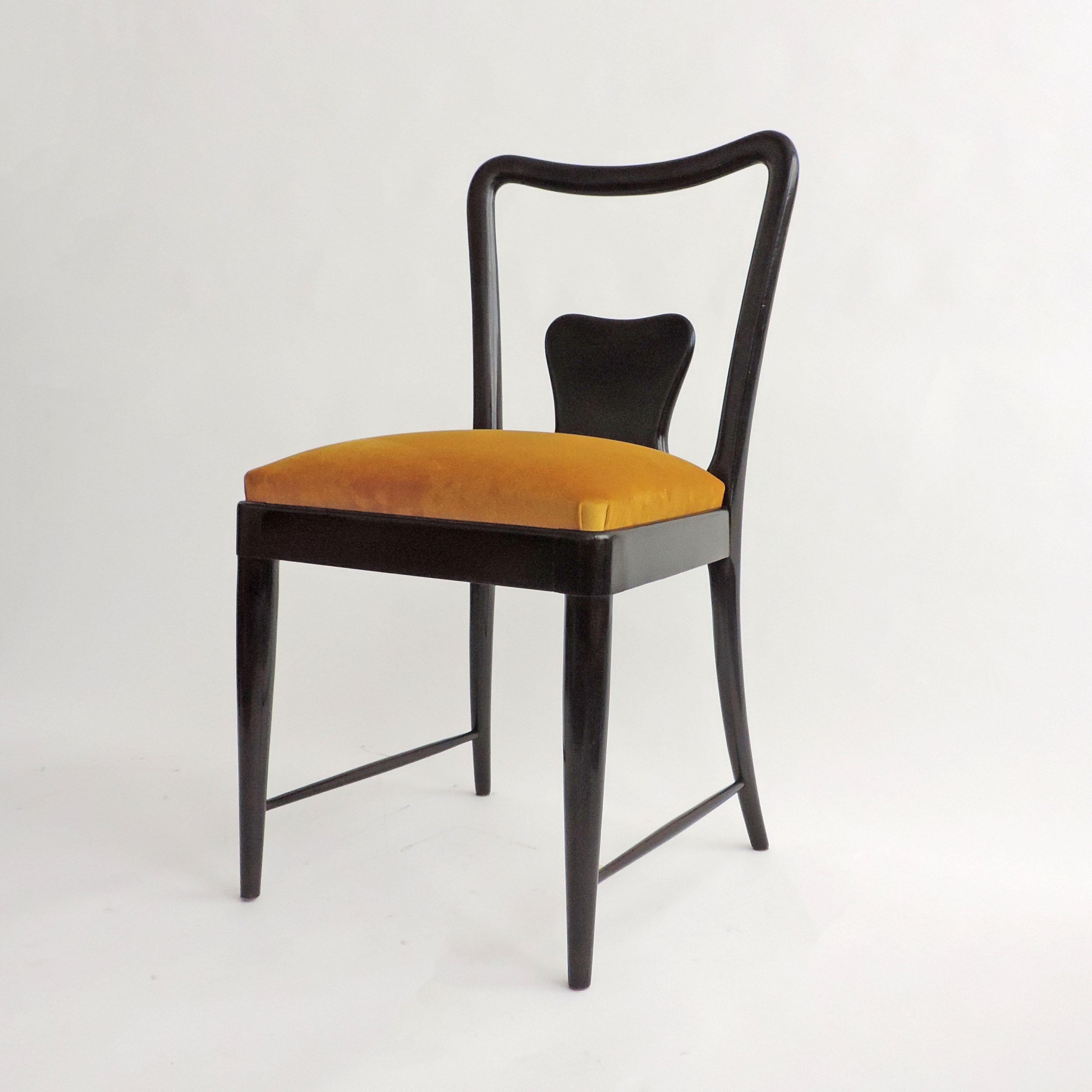 Guglielmo Ulrich Set of Six Dining Chairs, Italy, 1940s For Sale 3