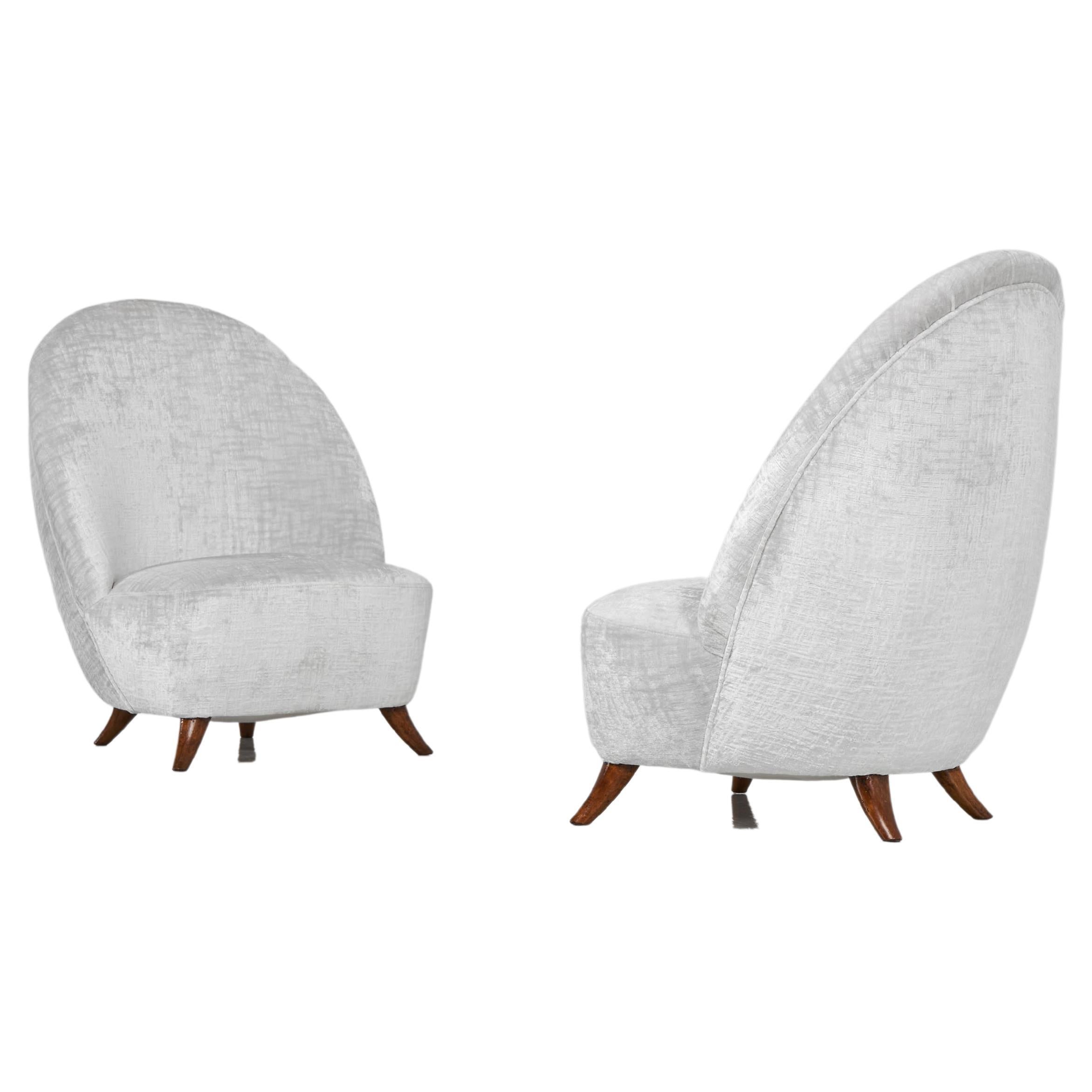 Pareja de sillas auxiliares Guglielmo Ulrich made in Italy 1950