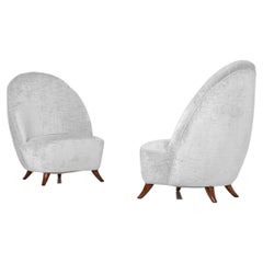 Guglielmo Ulrich side chairs pair made in Italy 1950