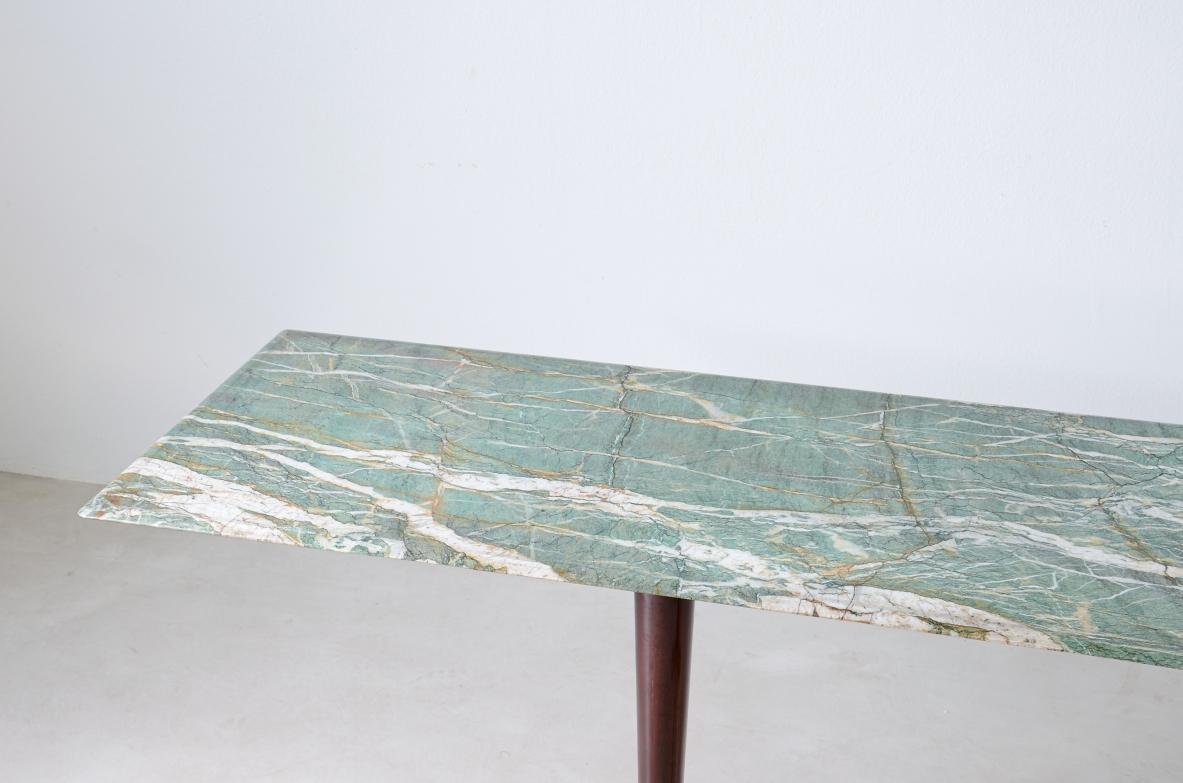European Guglielmo Ulrich, unique console table with shaped marble top